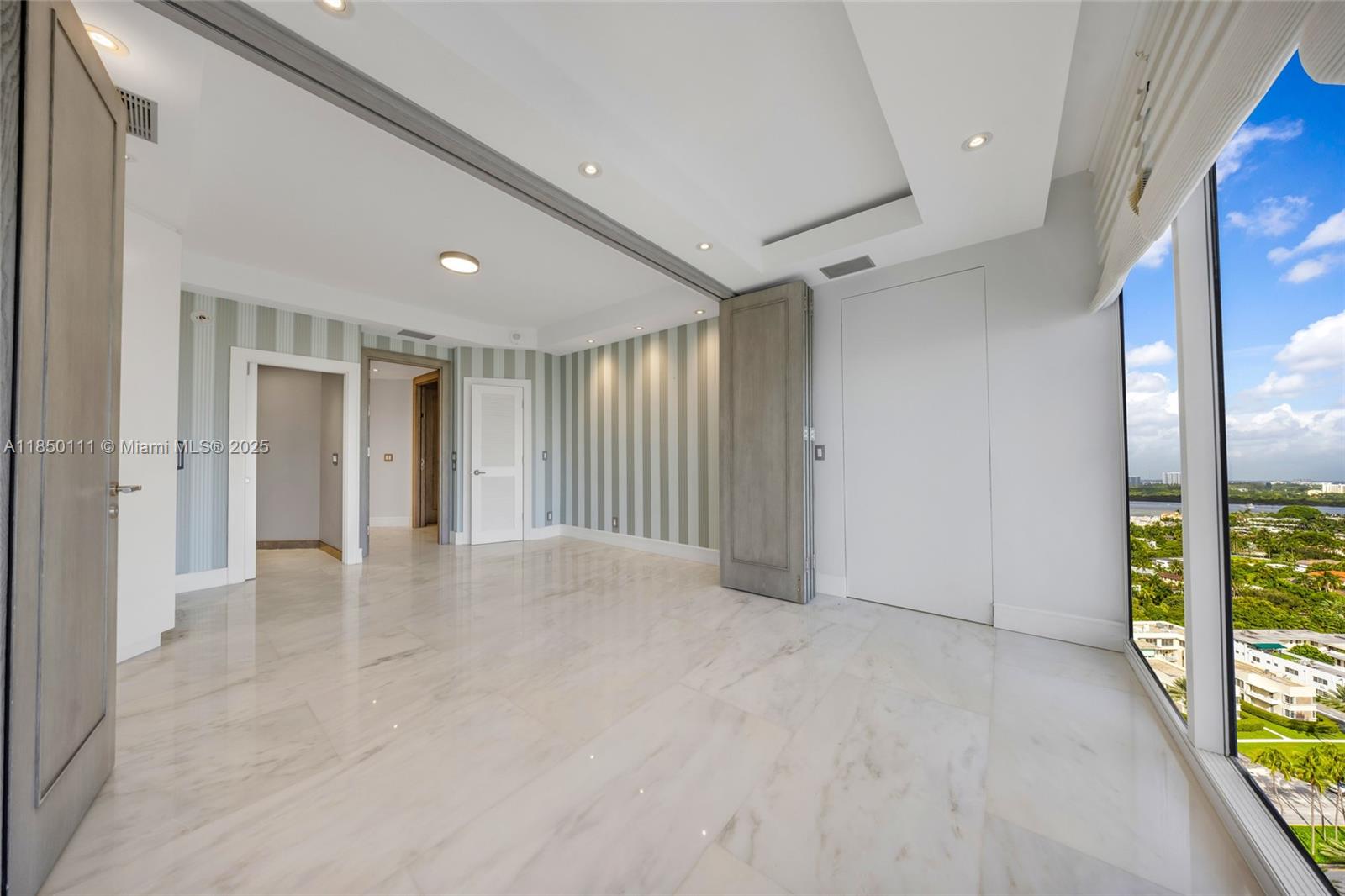 Photo of 9801 Collins Ave  #PH11 Great Renovation, Bal Harbour, Florida, 33154 - Den with Doors