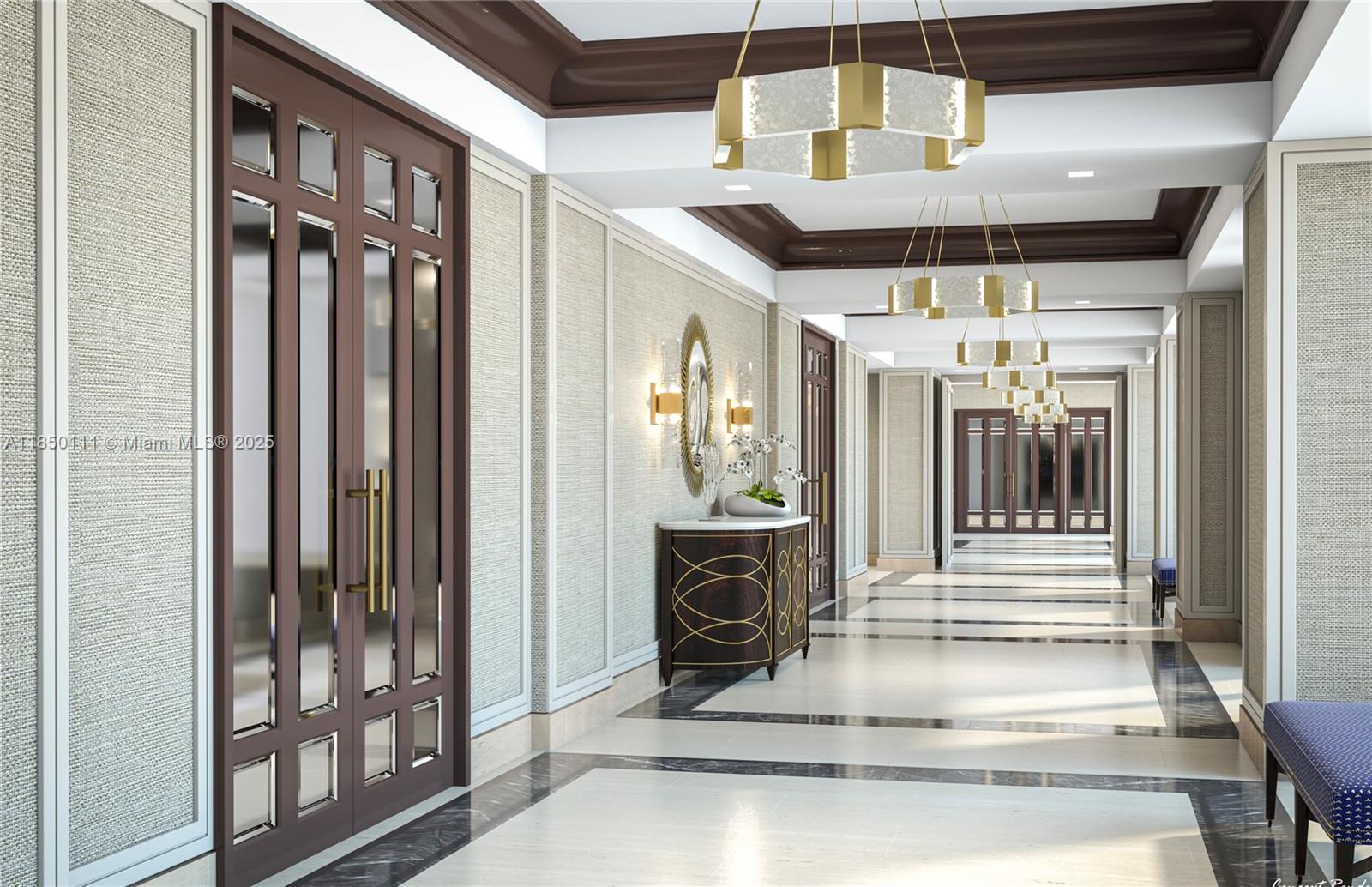 Photo of 9801 Collins Ave  #PH11 Great Renovation, Bal Harbour, Florida, 33154 - Halls to the restaurant, salon, bar and pool
