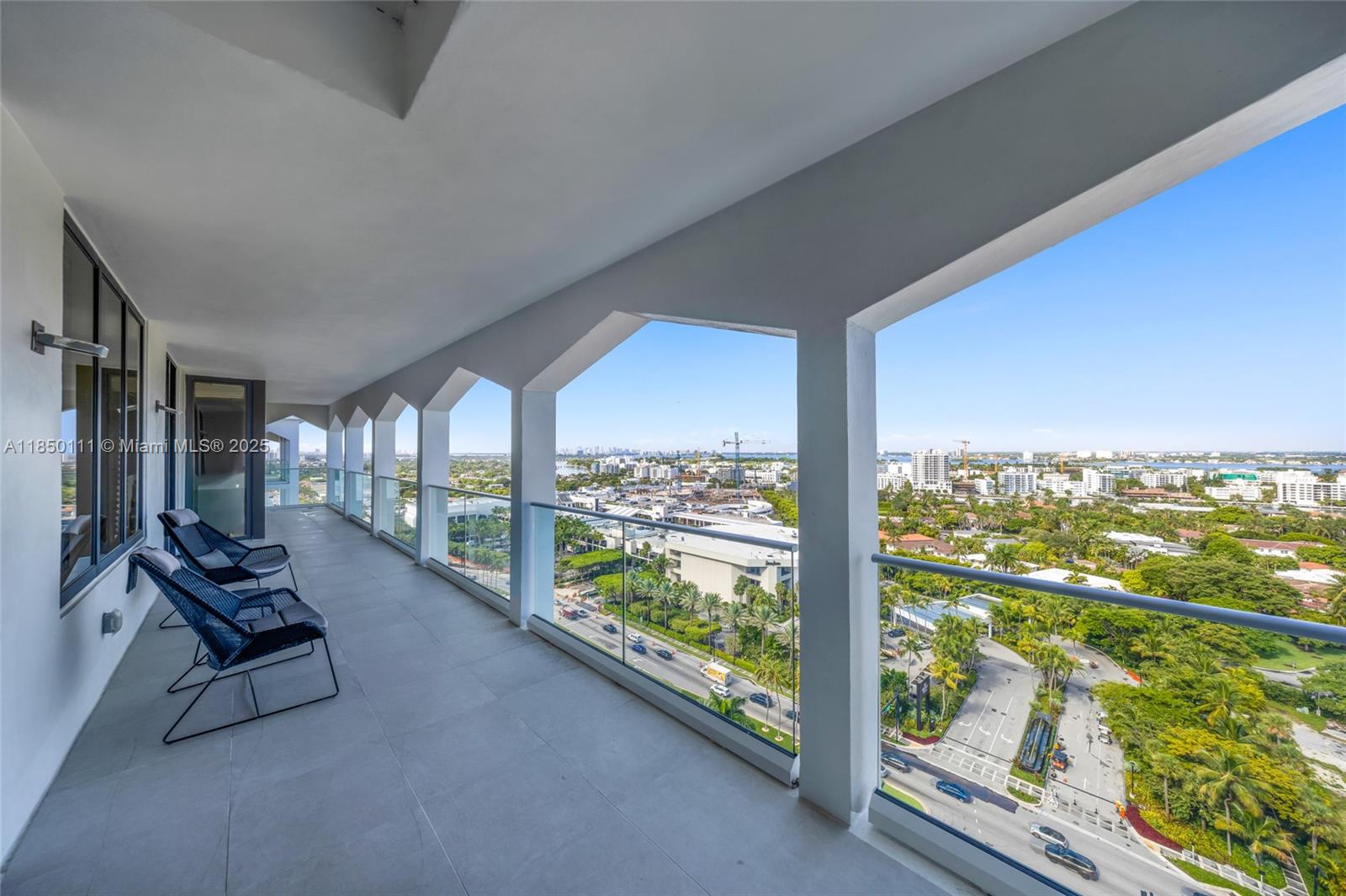 Photo of 9801 Collins Ave  #PH11, Bal Harbour, Florida, 33154 - PH11 Large Balcony with incredible views