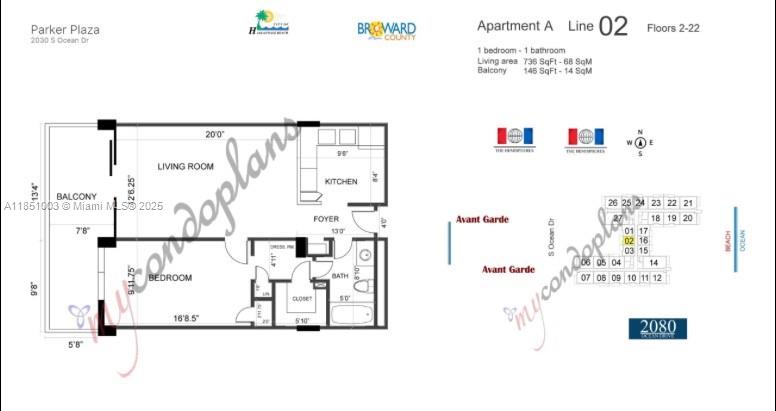 Photo of 2030 Ocean Dr  #1802, Hallandale Beach, Florida, 33009 - TYPICAL FLOOR PLANS
