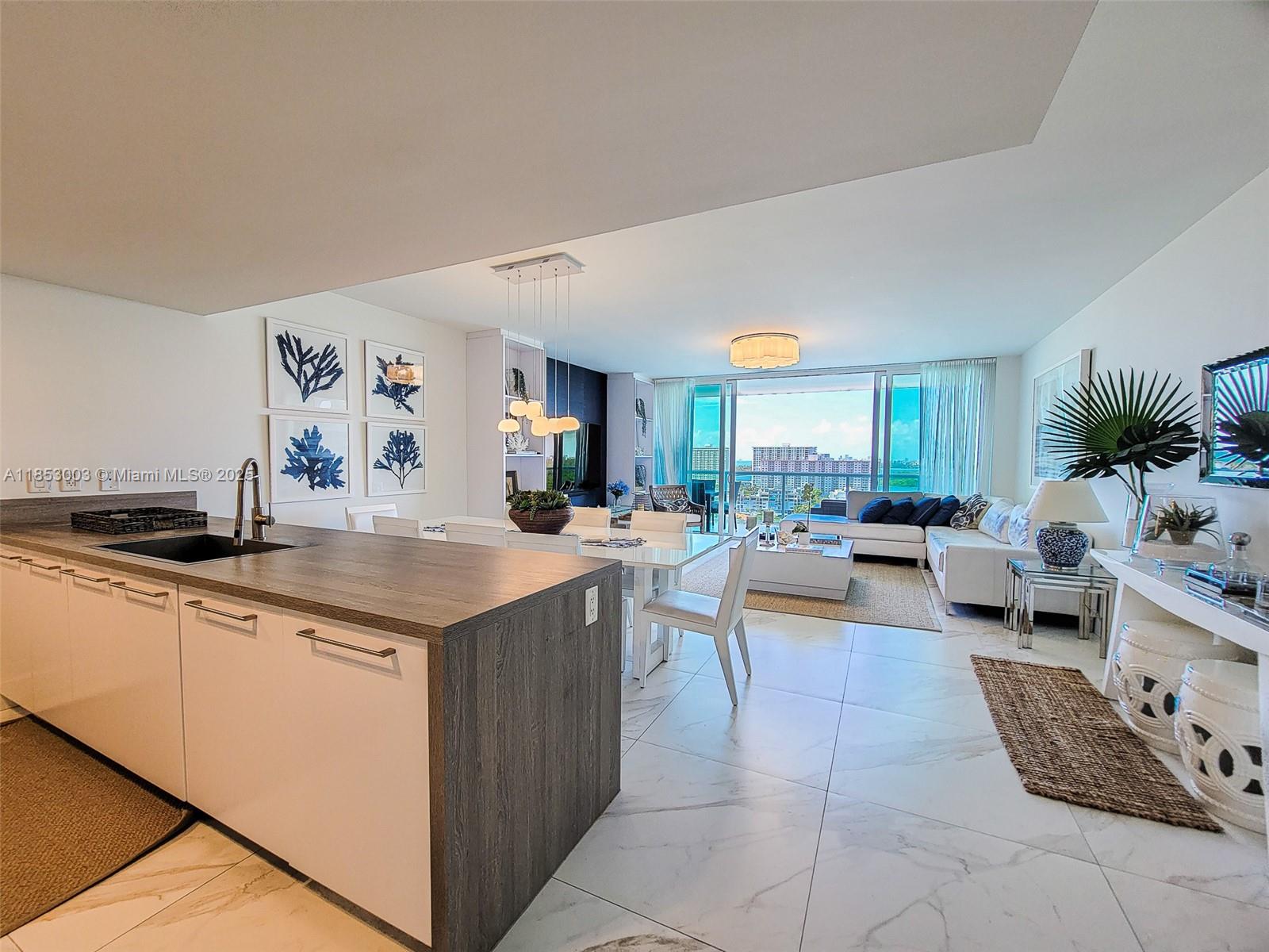 Photo of 400 Sunny Isles Blvd  #1604, Sunny Isles Beach, Florida, 33160 - Kitchen Dining/living