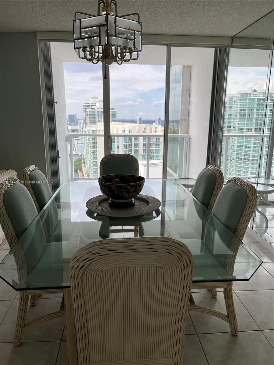 Photo of 16485 Collins Ave  #2538, Sunny Isles Beach, Florida, 33160 - Dining Room with West View from 2nd Balcony