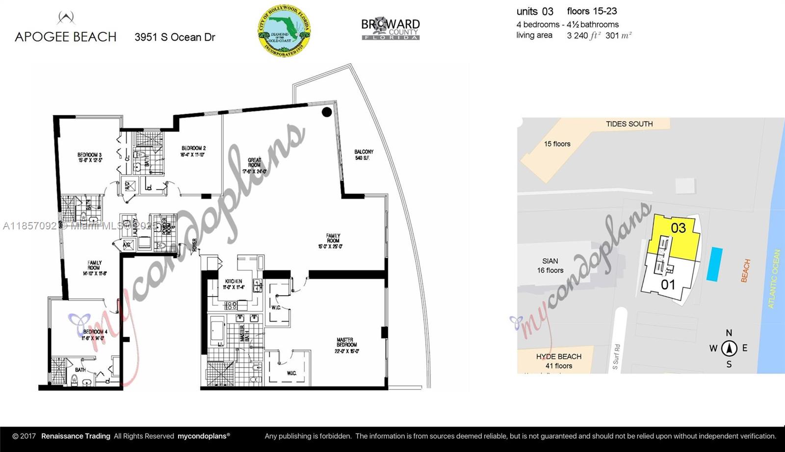 Photo of 3951 Ocean Dr  #1903, Hollywood, Florida, 33019 - 