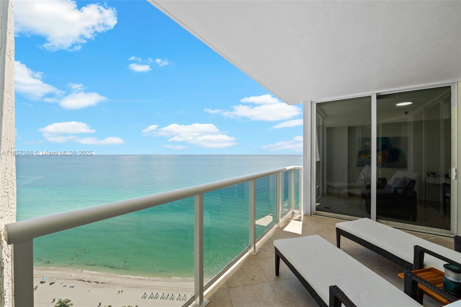 Photo of 19111 Collins Ave #2207, Sunny Isles Beach, Florida, 33160 - Main Balcony Ocean View