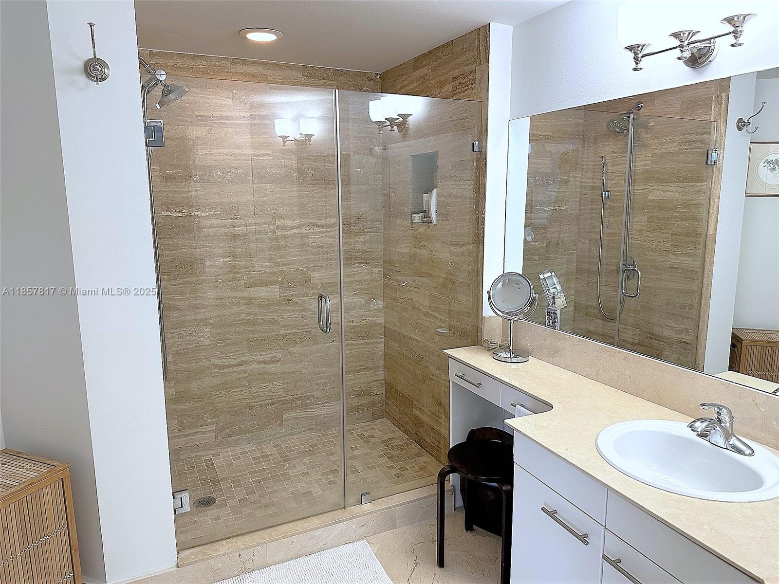 Photo of 2080 Ocean Drive  #MPH12, Hallandale Beach, Florida, 33009 - Upgraded custom tiled shower