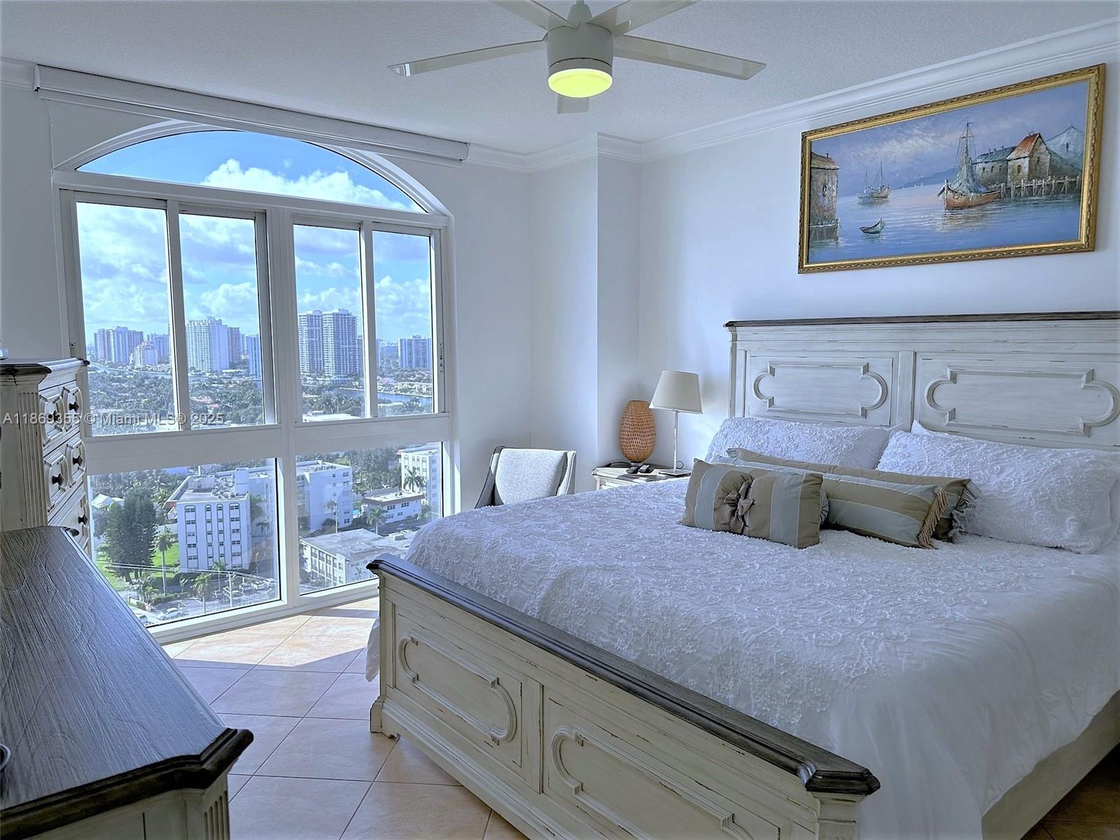 Photo of 2080 OCEAN DRIVE #PH3, Hallandale Beach, Florida, 33009 - King bed with beautiful views