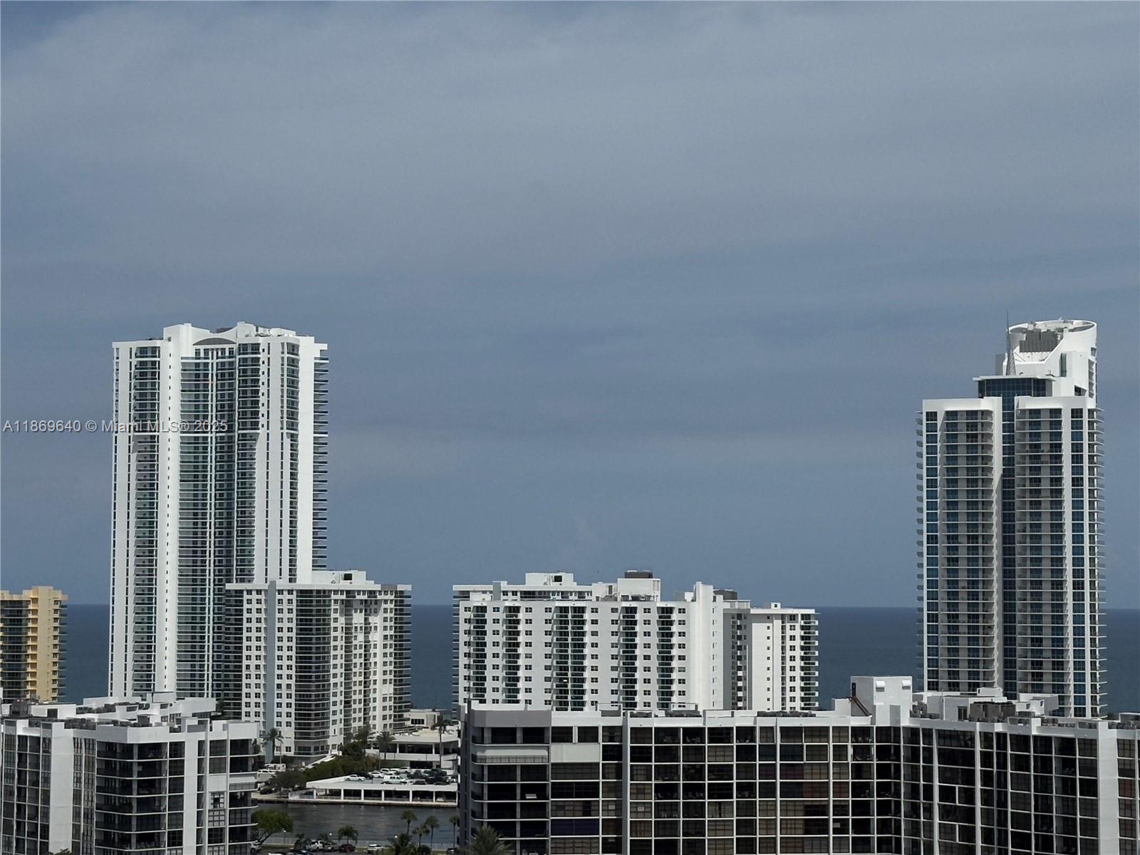 Photo of 2500 Parkview Dr  #1909, Hallandale Beach, Florida, 33009 - Sea view from the balcony