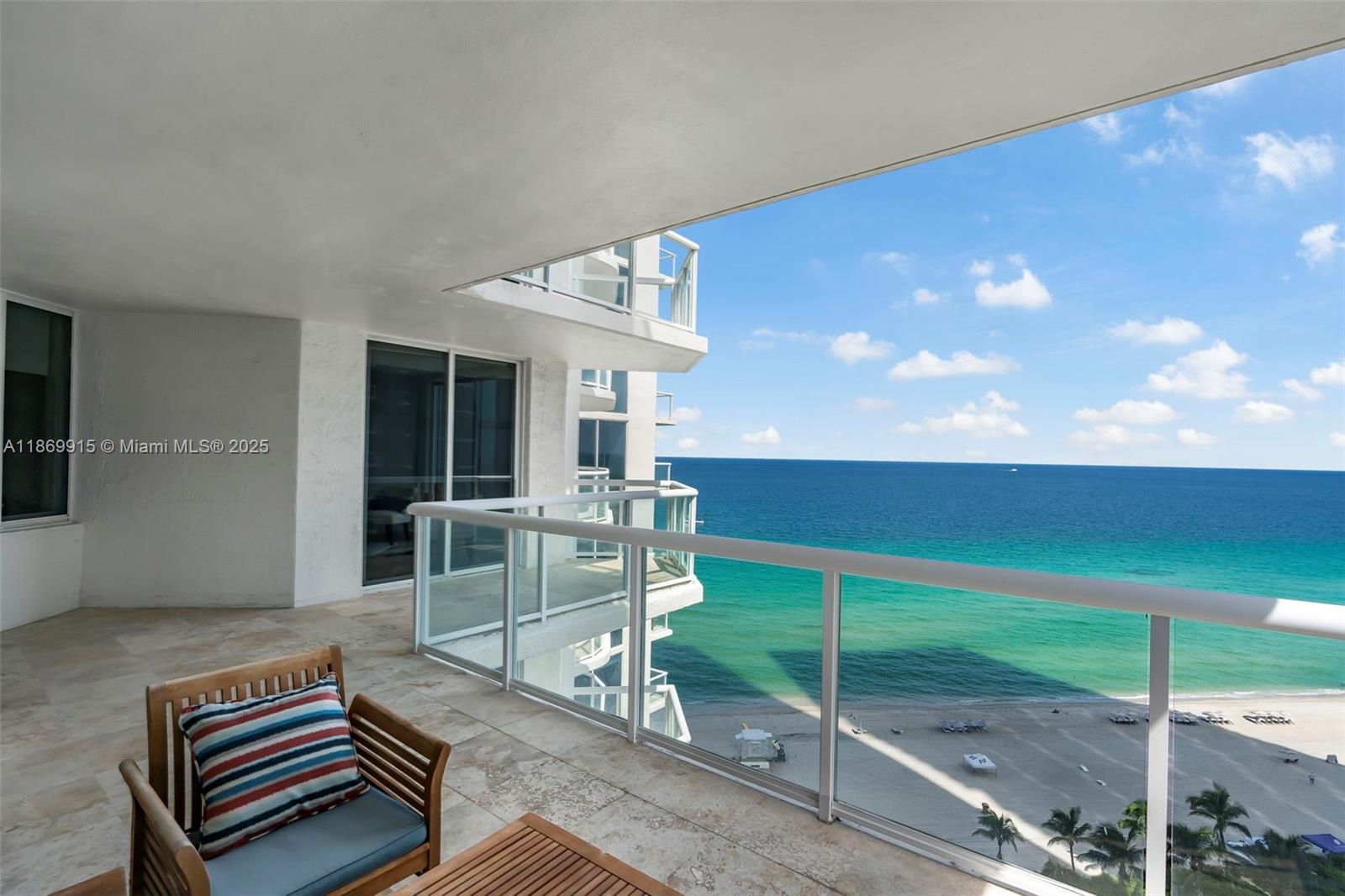 Photo of 18671 Collins Ave  #1603, Sunny Isles Beach, Florida, 33160 - MAIN BALCONY.