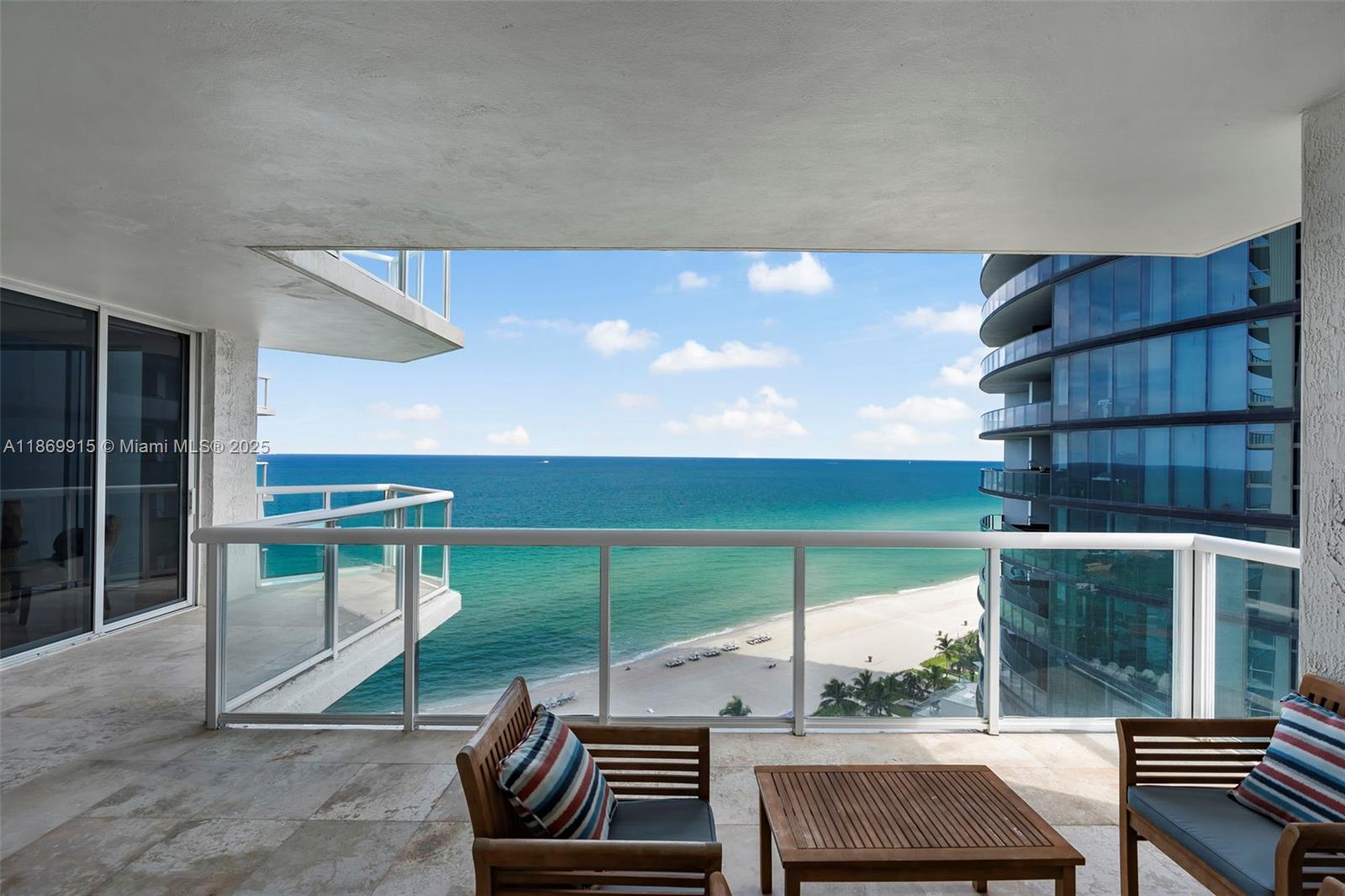 Photo of 18671 Collins Ave  #1603, Sunny Isles Beach, Florida, 33160 - MAIN BALCONY.