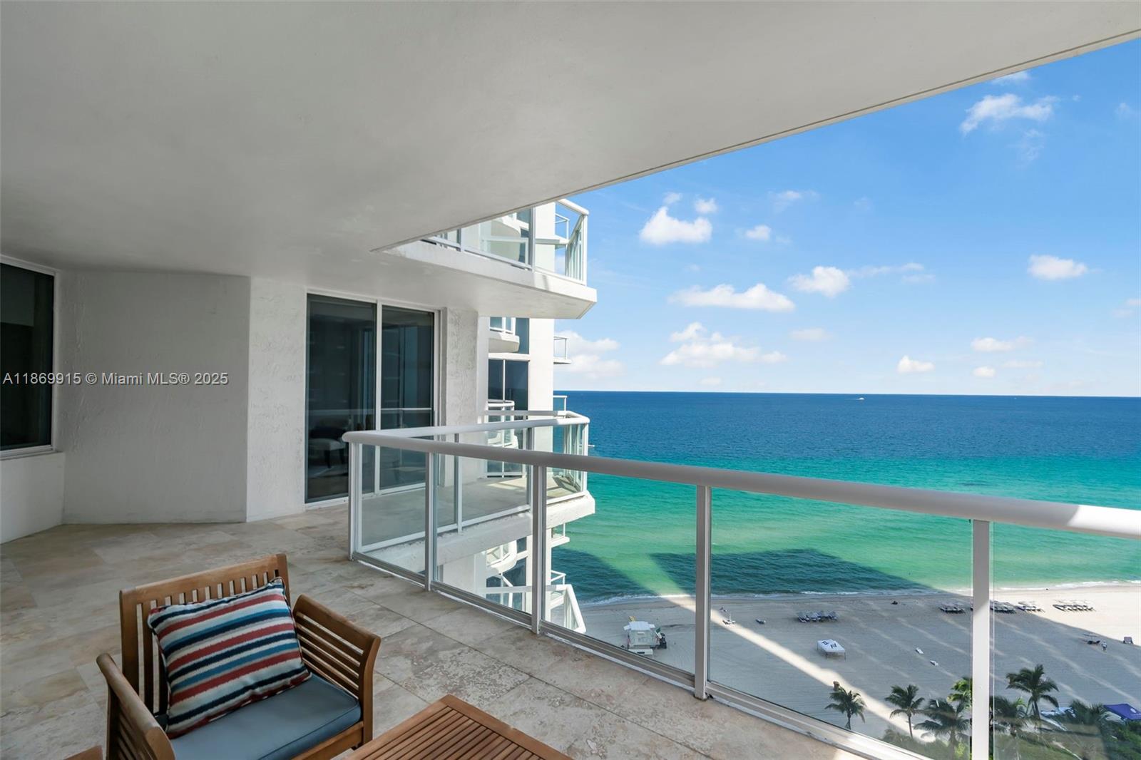 Photo of 18671 Collins Ave  #1603, Sunny Isles Beach, Florida, 33160 - MAIN BALCONY.