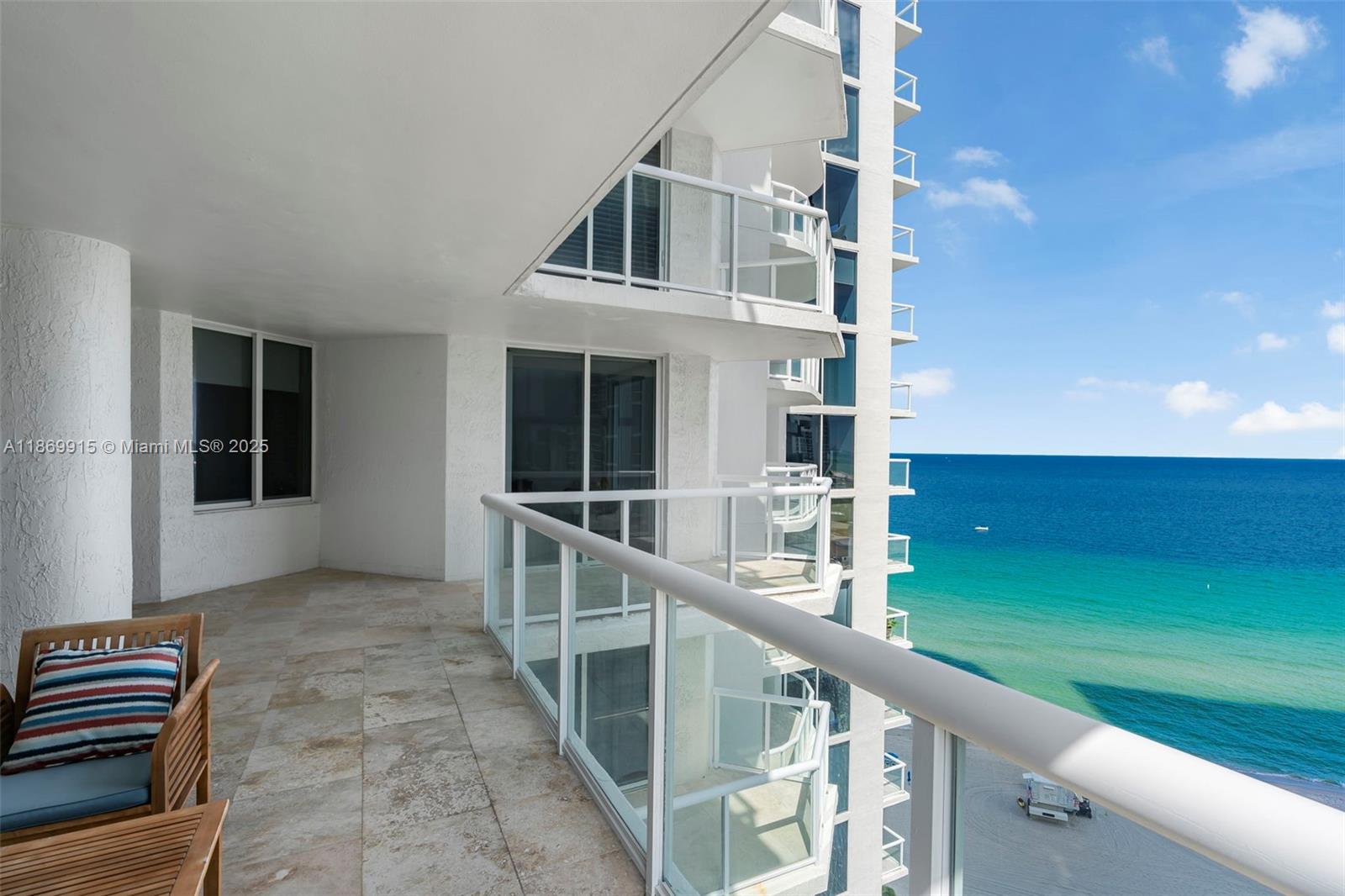 Photo of 18671 Collins Ave  #1603, Sunny Isles Beach, Florida, 33160 - MAIN BALCONY.