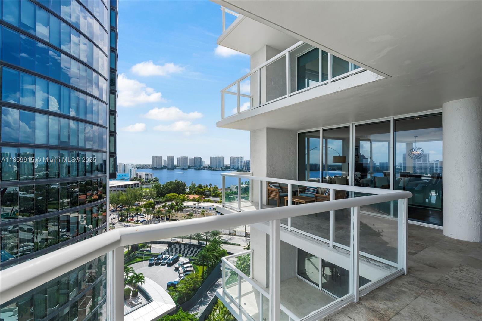 Photo of 18671 Collins Ave  #1603, Sunny Isles Beach, Florida, 33160 - WRAP AROUND BALCONY.