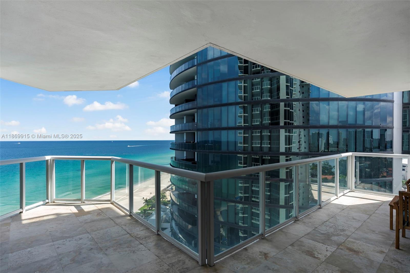 Photo of 18671 Collins Ave  #1603, Sunny Isles Beach, Florida, 33160 - WRAP AROUND BALCONY.