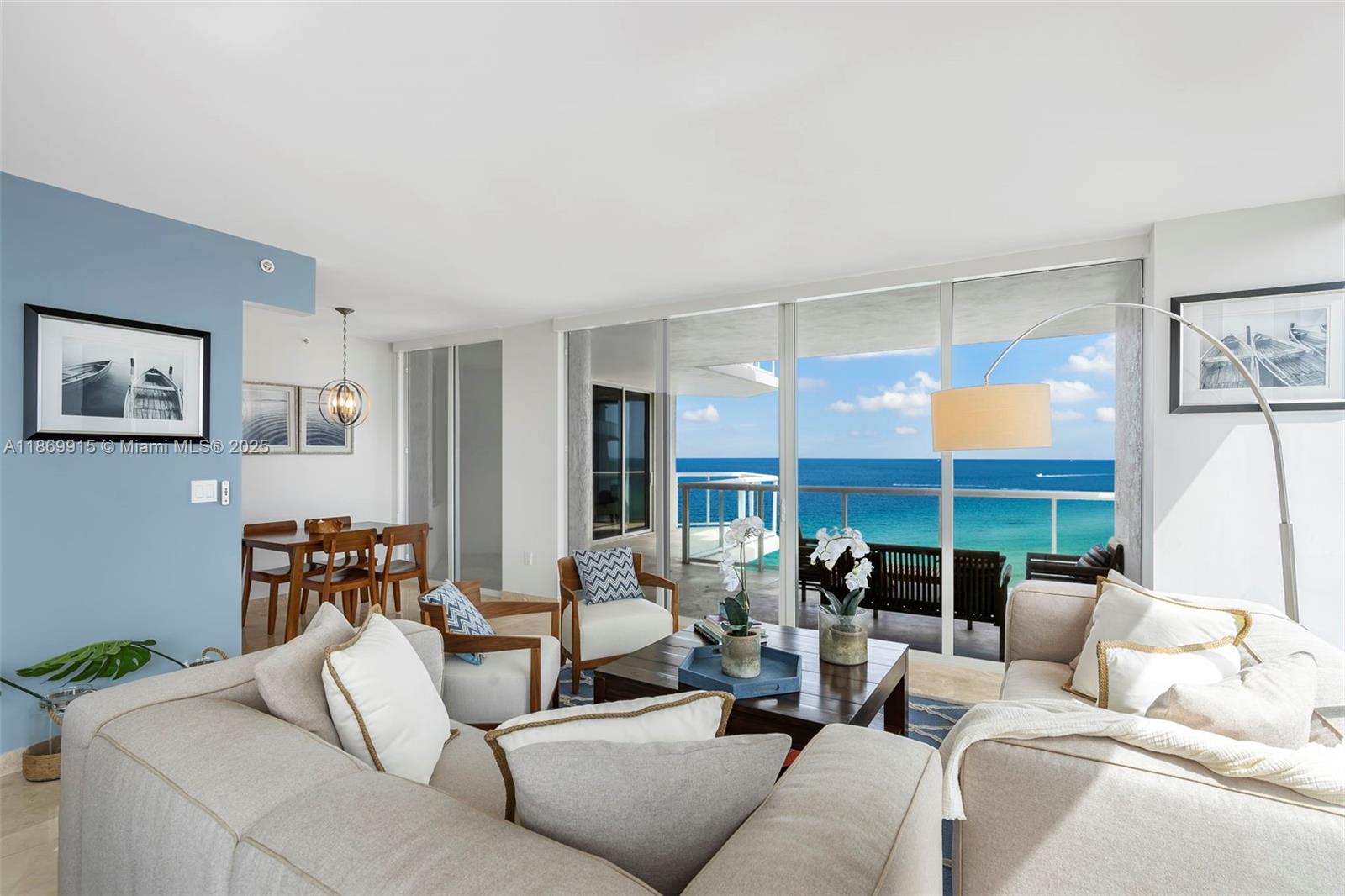 Photo of 18671 Collins Ave  #1603, Sunny Isles Beach, Florida, 33160 - BEAUTIFUL VIEWS FROM LIVING ROOM.