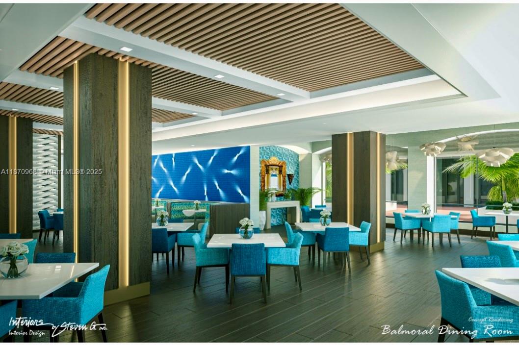 Photo of 9801 Collins Ave  #4Y, Bal Harbour, Florida, 33154 - Balmoral Restaurant Rendering