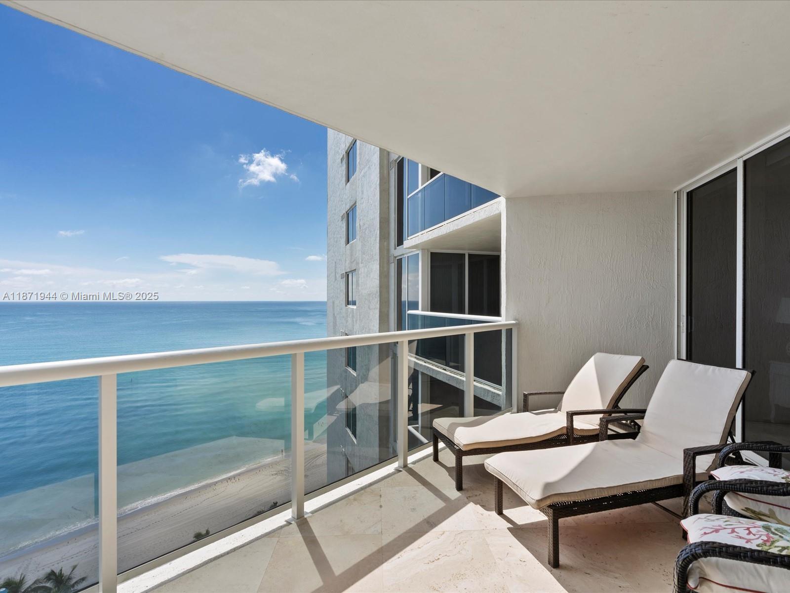 Photo of 19111 Collins Ave  #1406, Sunny Isles Beach, Florida, 33160 - East Side balcony
