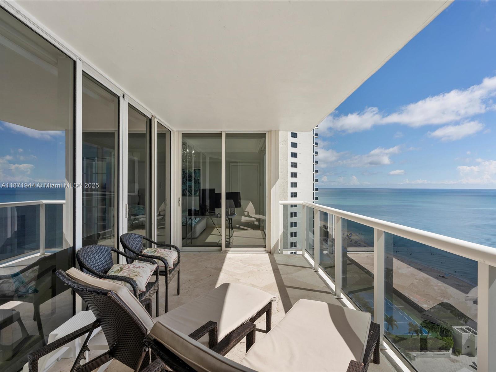 Photo of 19111 Collins Ave  #1406, Sunny Isles Beach, Florida, 33160 - East Side Balcony