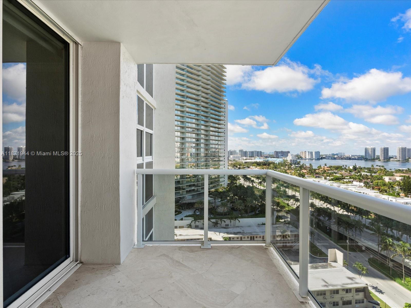 Photo of 19111 Collins Ave  #1406, Sunny Isles Beach, Florida, 33160 - West Side Balcony (kitchen)