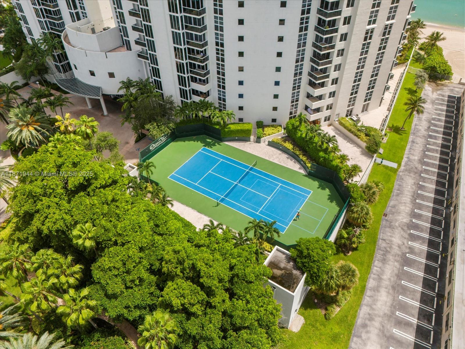 Photo of 19111 Collins Ave  #1406, Sunny Isles Beach, Florida, 33160 - West Side tennis court