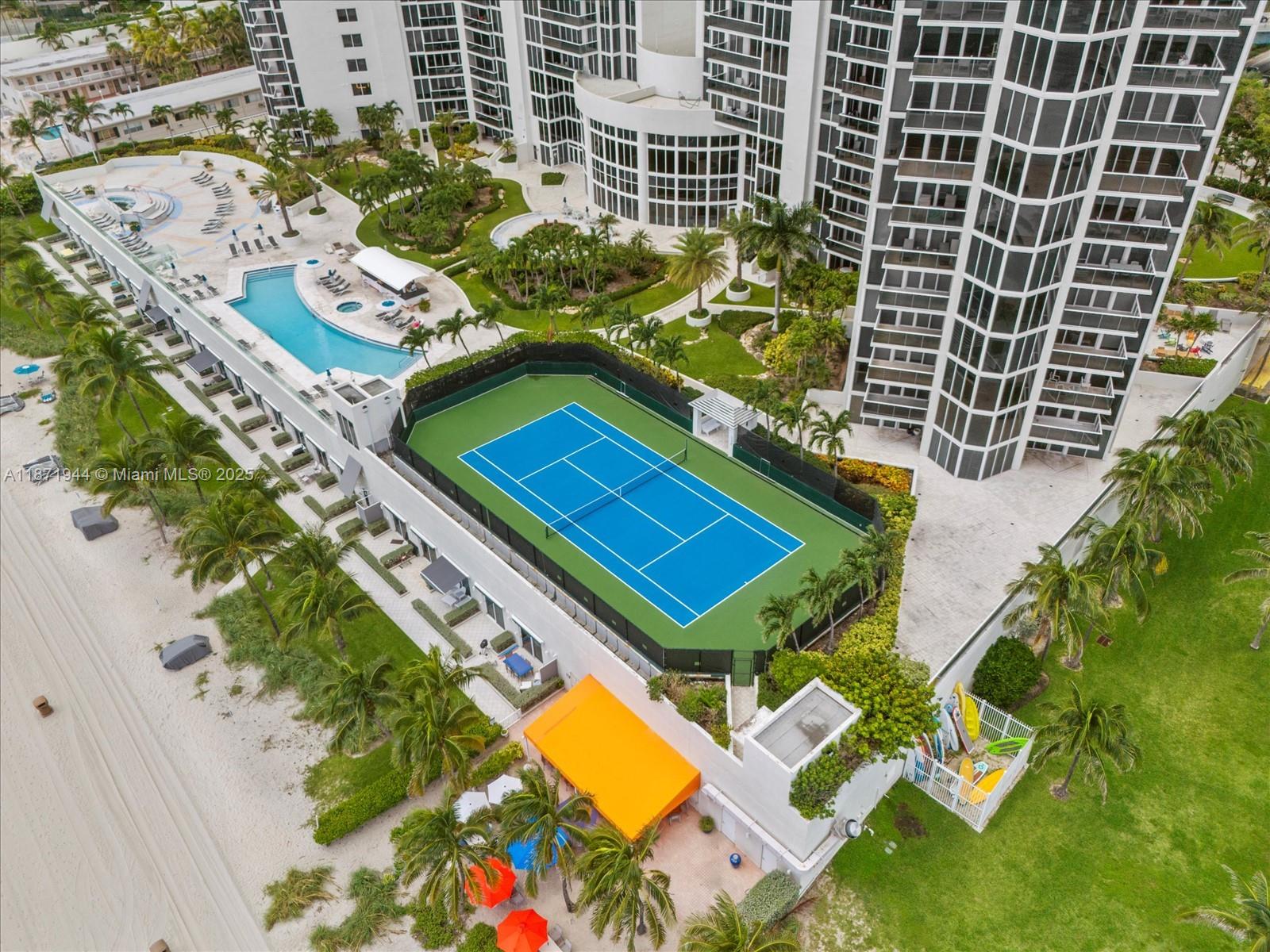 Photo of 19111 Collins Ave  #1406, Sunny Isles Beach, Florida, 33160 - East Side tennis court