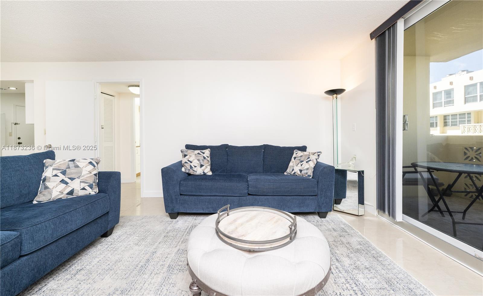 Photo of 1833 Ocean Dr  #1007, Hallandale Beach, Florida, 33009 - Tastefully Furnished Spacious Living Room