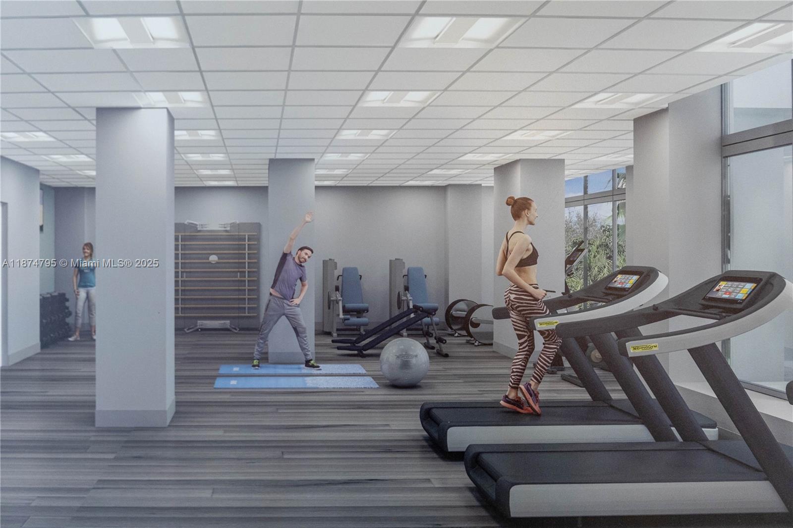Photo of 3180 Ocean Dr  #1517, Hallandale Beach, Florida, 33009 - Rendering of new gym