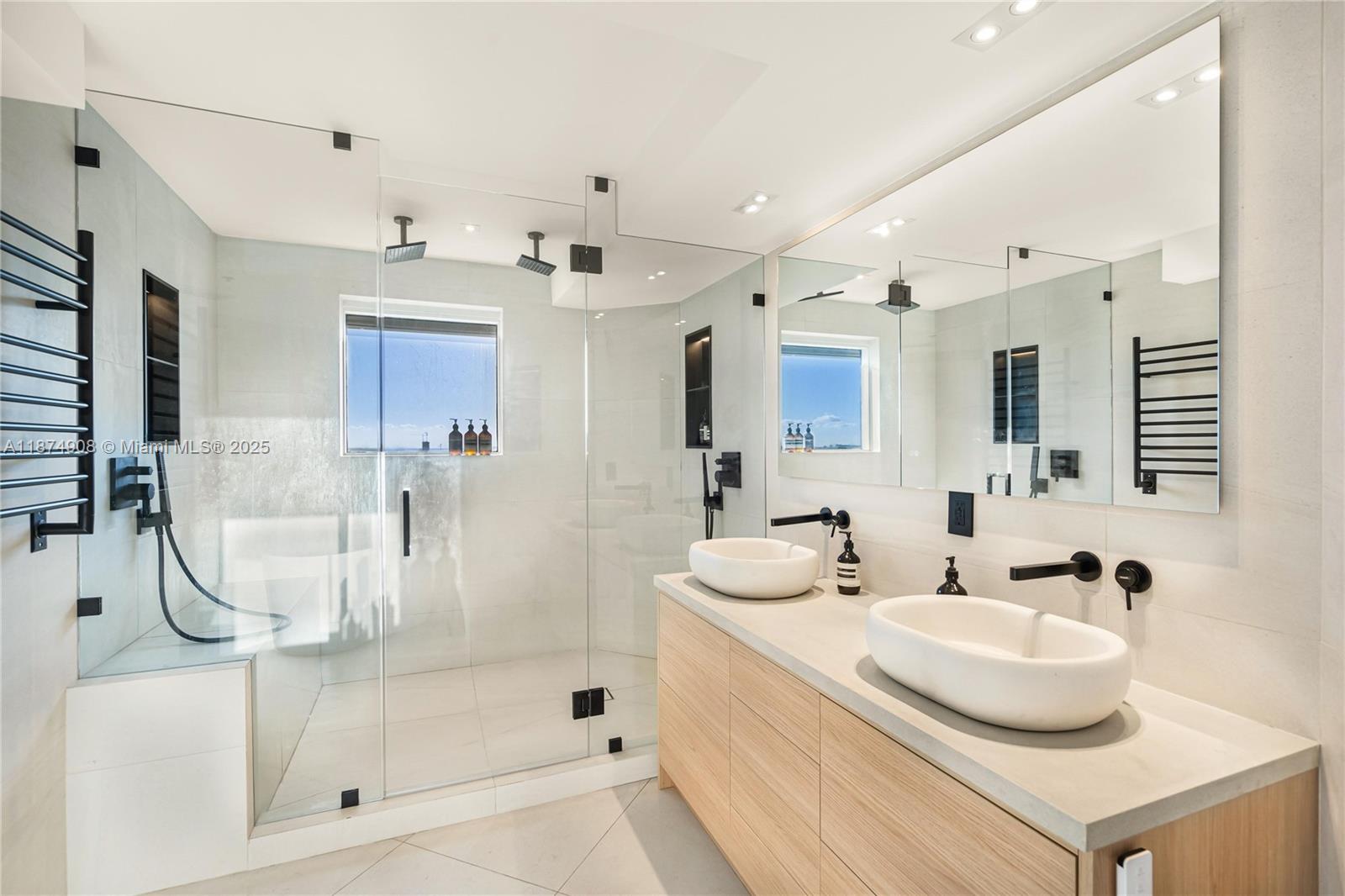 Photo of 16485 Collins Ave  #2438, Sunny Isles Beach, Florida, 33160 - Master Shower Intracoastal & Sunset Views