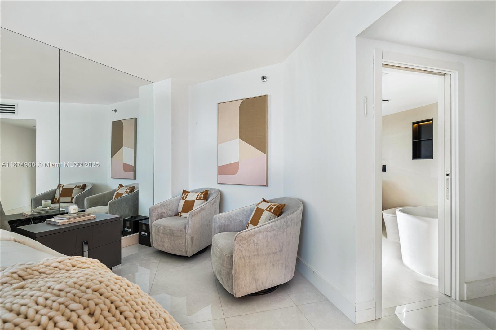 Photo of 16485 Collins Ave  #2438, Sunny Isles Beach, Florida, 33160 - Master Bedroom with Direct Ocean Views