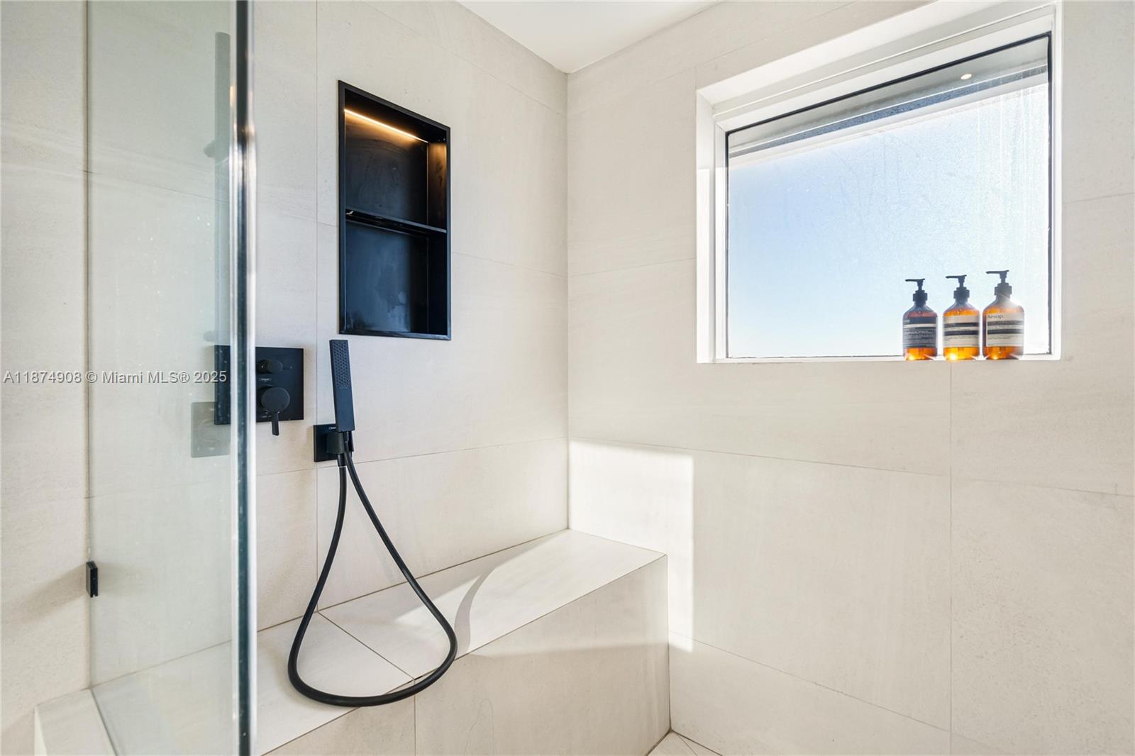Photo of 16485 Collins Ave  #2438, Sunny Isles Beach, Florida, 33160 - Master Shower Intracoastal & Sunset Views