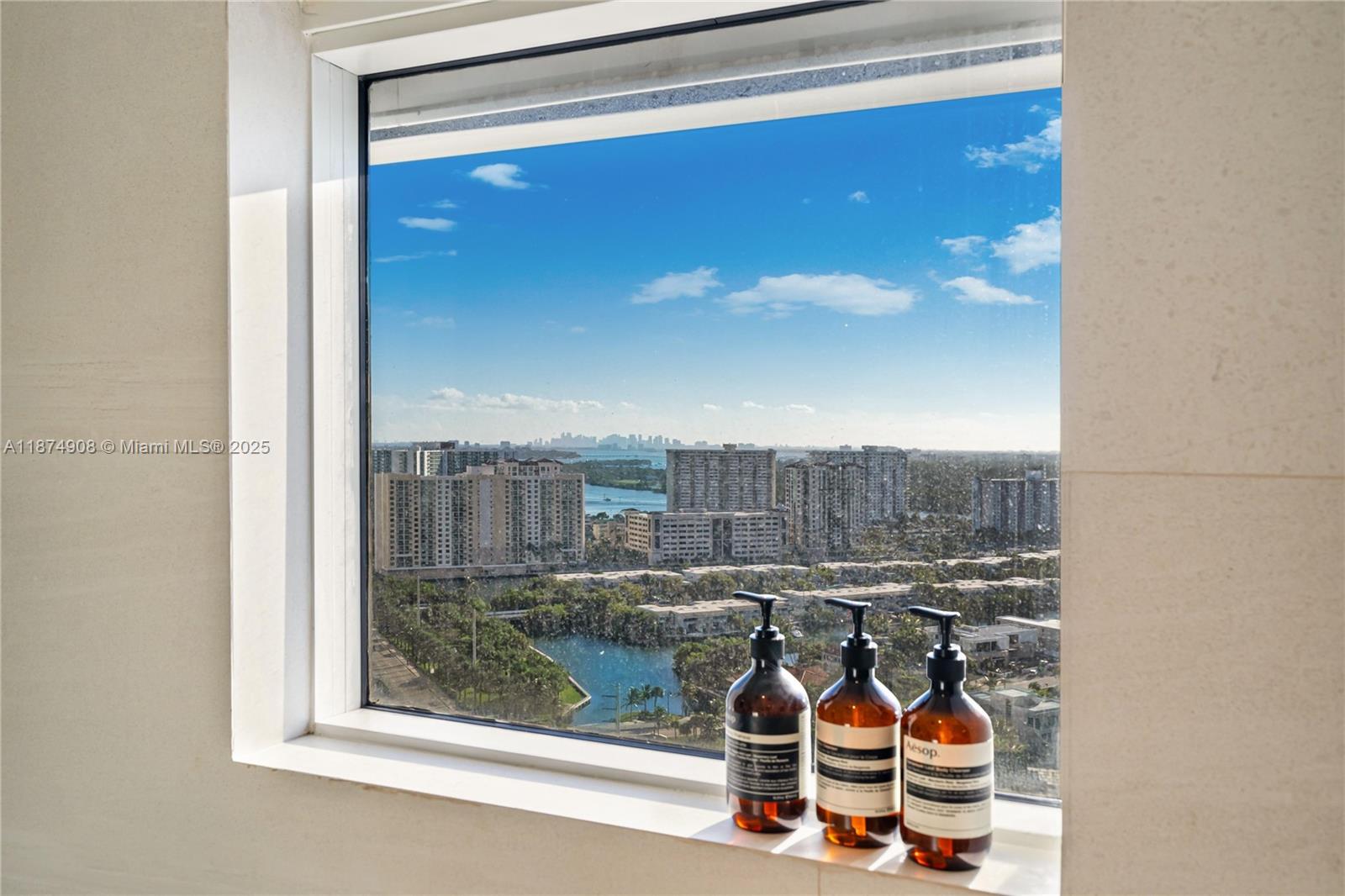 Photo of 16485 Collins Ave  #2438, Sunny Isles Beach, Florida, 33160 - Master Shower Intracoastal & Sunset Views