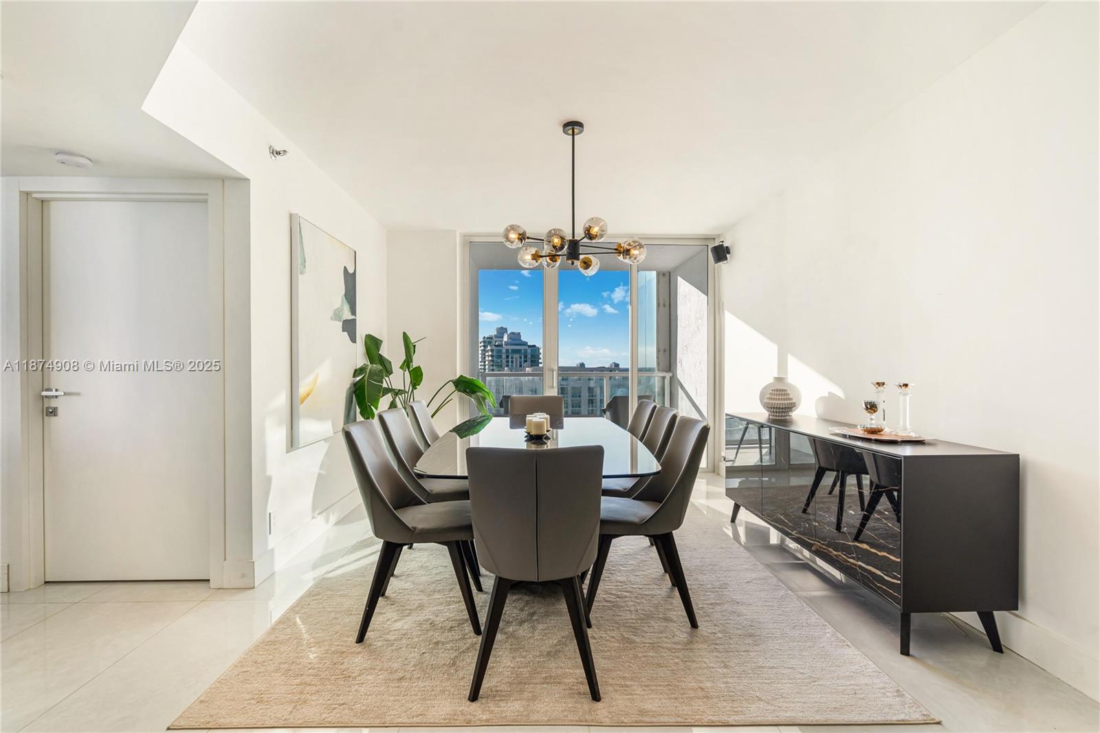 Photo of 16485 Collins Ave  #2438, Sunny Isles Beach, Florida, 33160 - Dining/3rd Bedroom Private Sunset Balcony