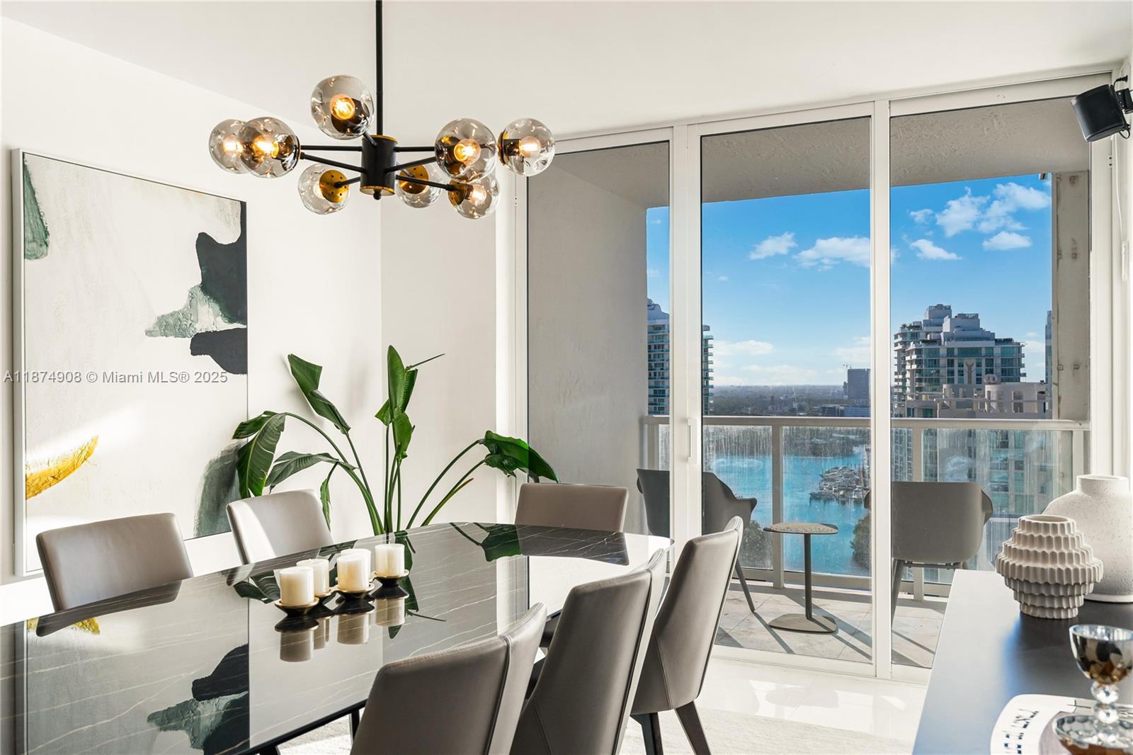 Photo of 16485 Collins Ave  #2438, Sunny Isles Beach, Florida, 33160 - Dining/3rd Bedroom Private Sunset Balcony