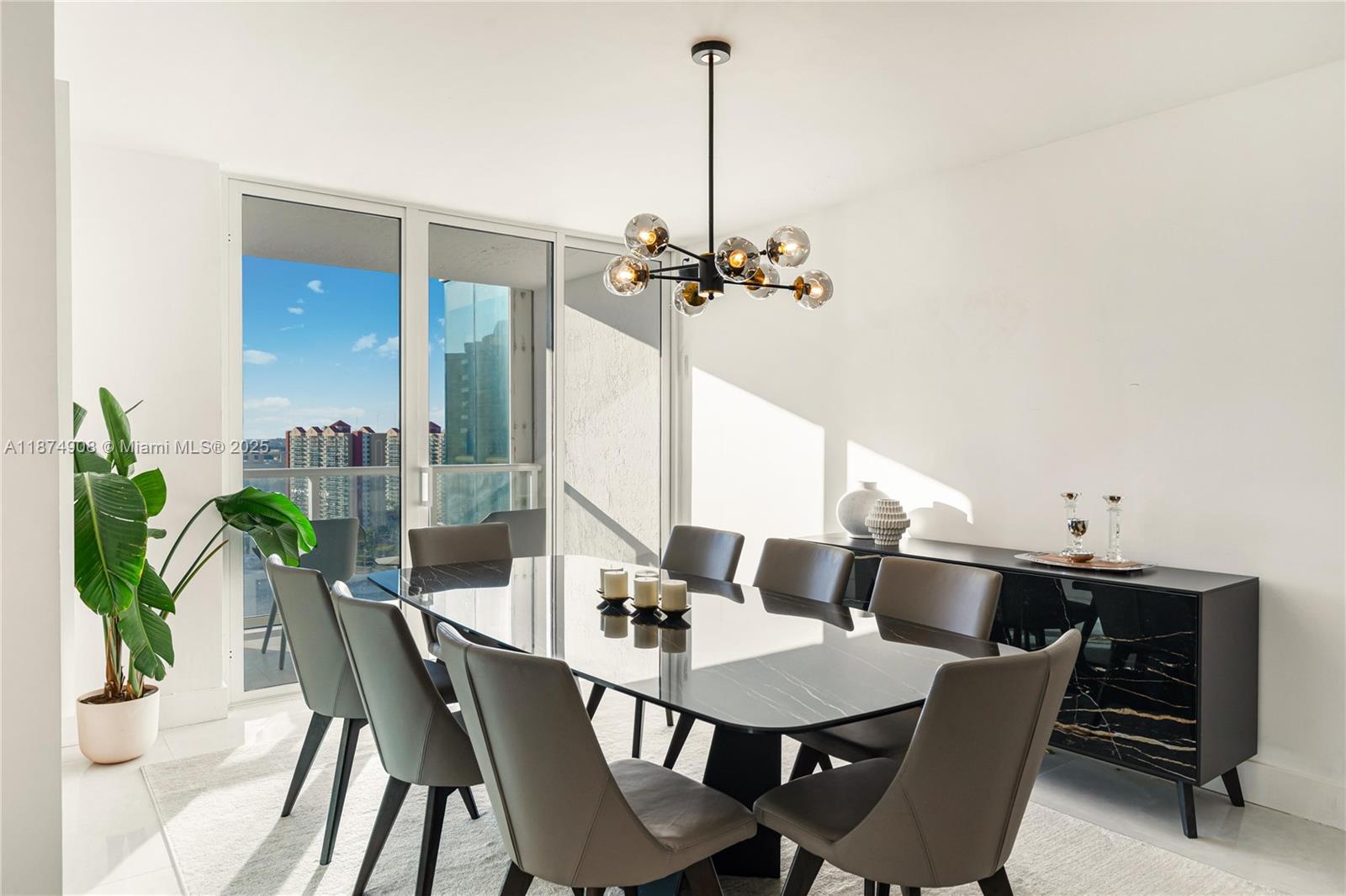 Photo of 16485 Collins Ave  #2438, Sunny Isles Beach, Florida, 33160 - Dining/3rd Bedroom Private Sunset Balcony