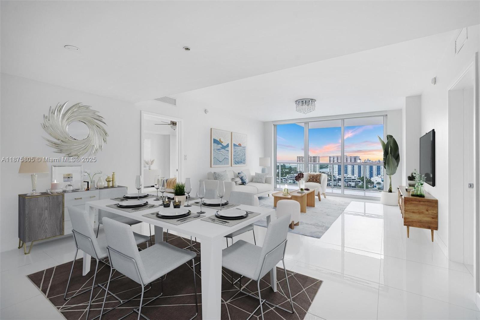 Photo of 400 Sunny Isles Blvd #1707, Sunny Isles Beach, Florida, 33160 - Dinning/Living Room