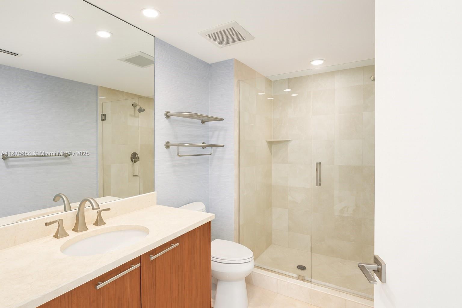 Photo of 3301 183rd St #PH9, Aventura, Florida, 33160 - Second Bedroom bath.Photos may be digitally staged or AI-edited for visualization purposes.