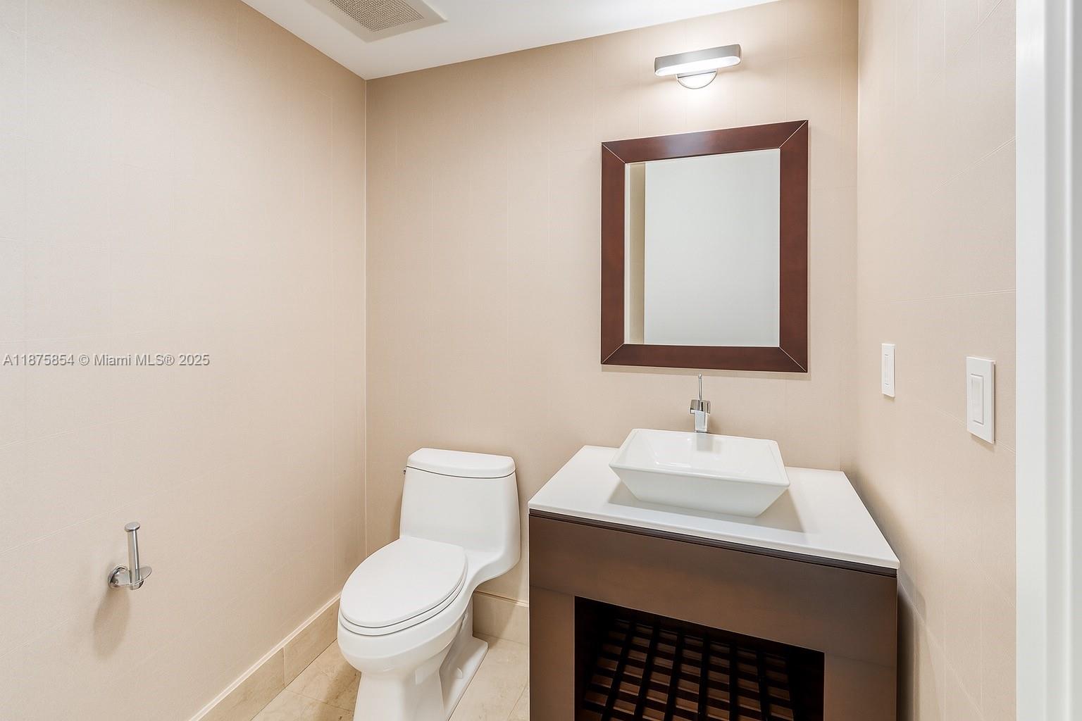 Photo of 3301 183rd St #PH9, Aventura, Florida, 33160 - Powder Room.Photos may be digitally staged or AI-edited for visualization purposes.