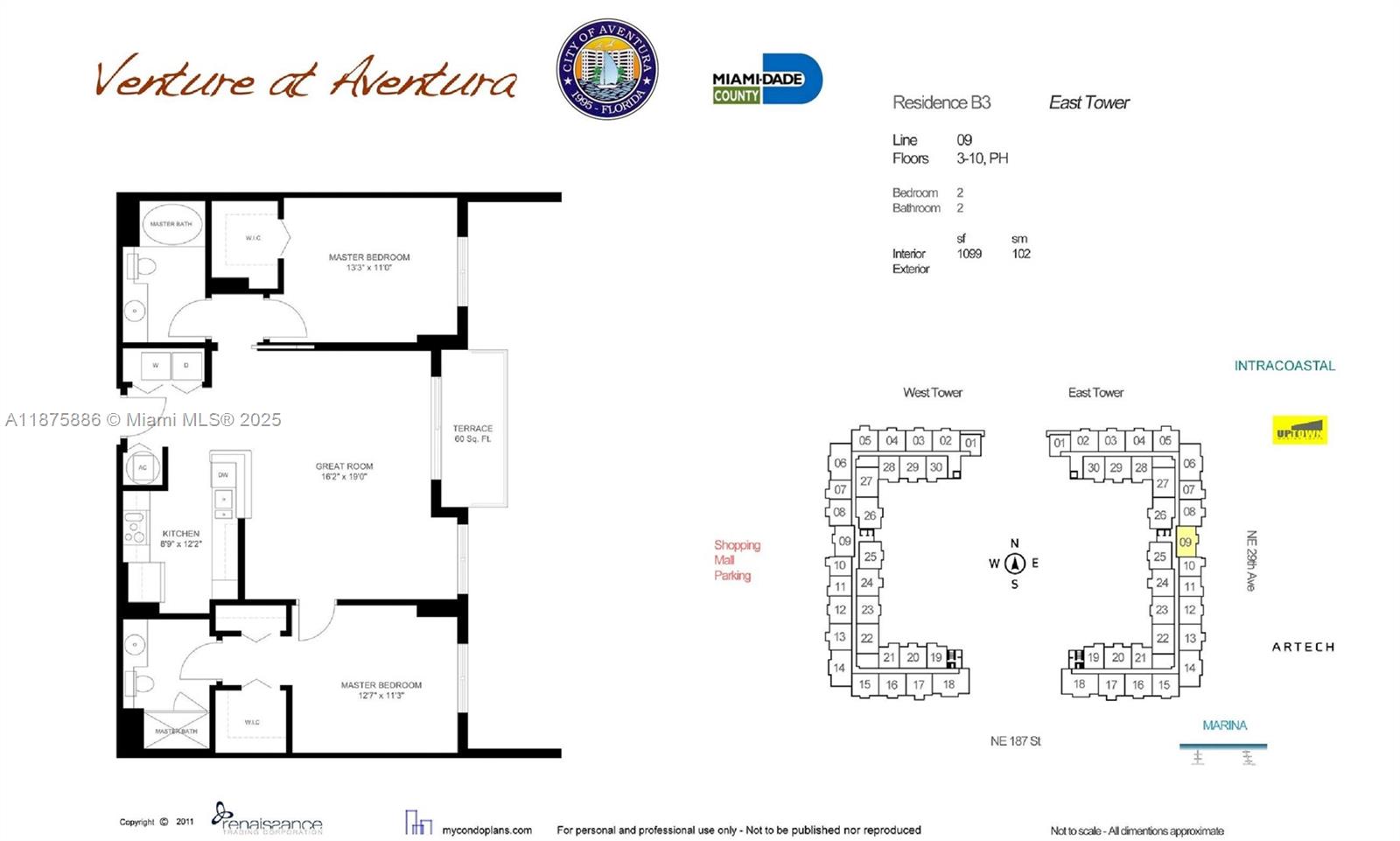 Photo of 18800 29th Ave  #609, Aventura, Florida, 33180 - 