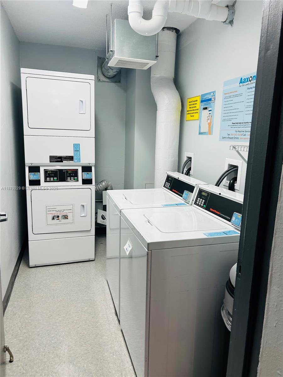 Photo of 3180 Ocean Dr  #1620, Hallandale Beach, Florida, 33009 - Laundry Room on Unit Floor.