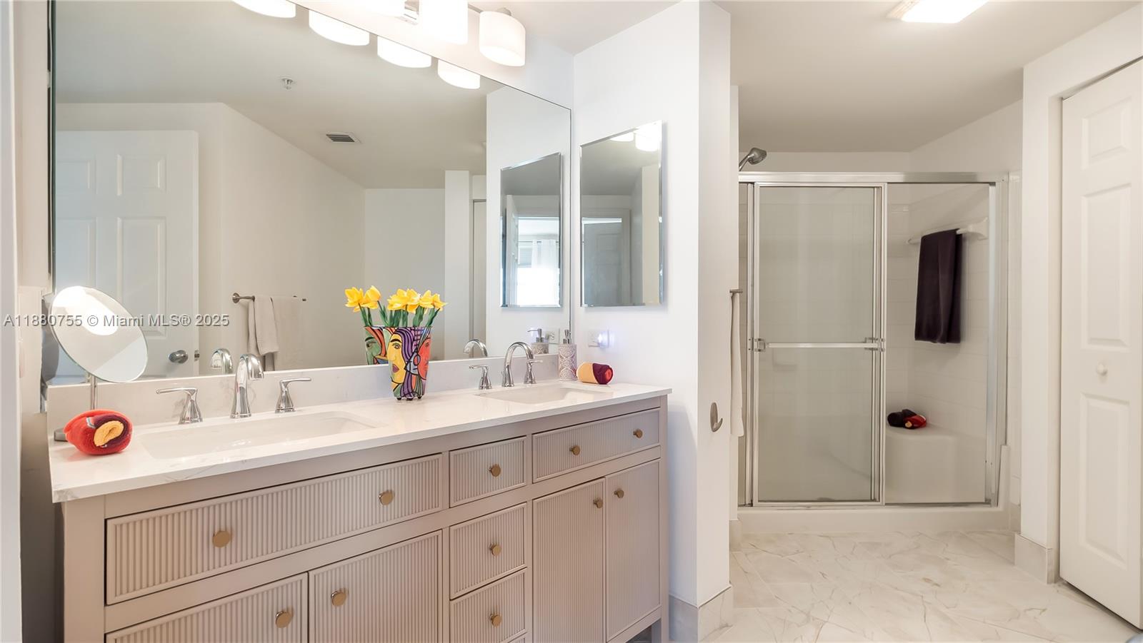 Photo of 17100 Bay Rd  #1603, Sunny Isles Beach, Florida, 33160 - Primary w/ Walk in Shower