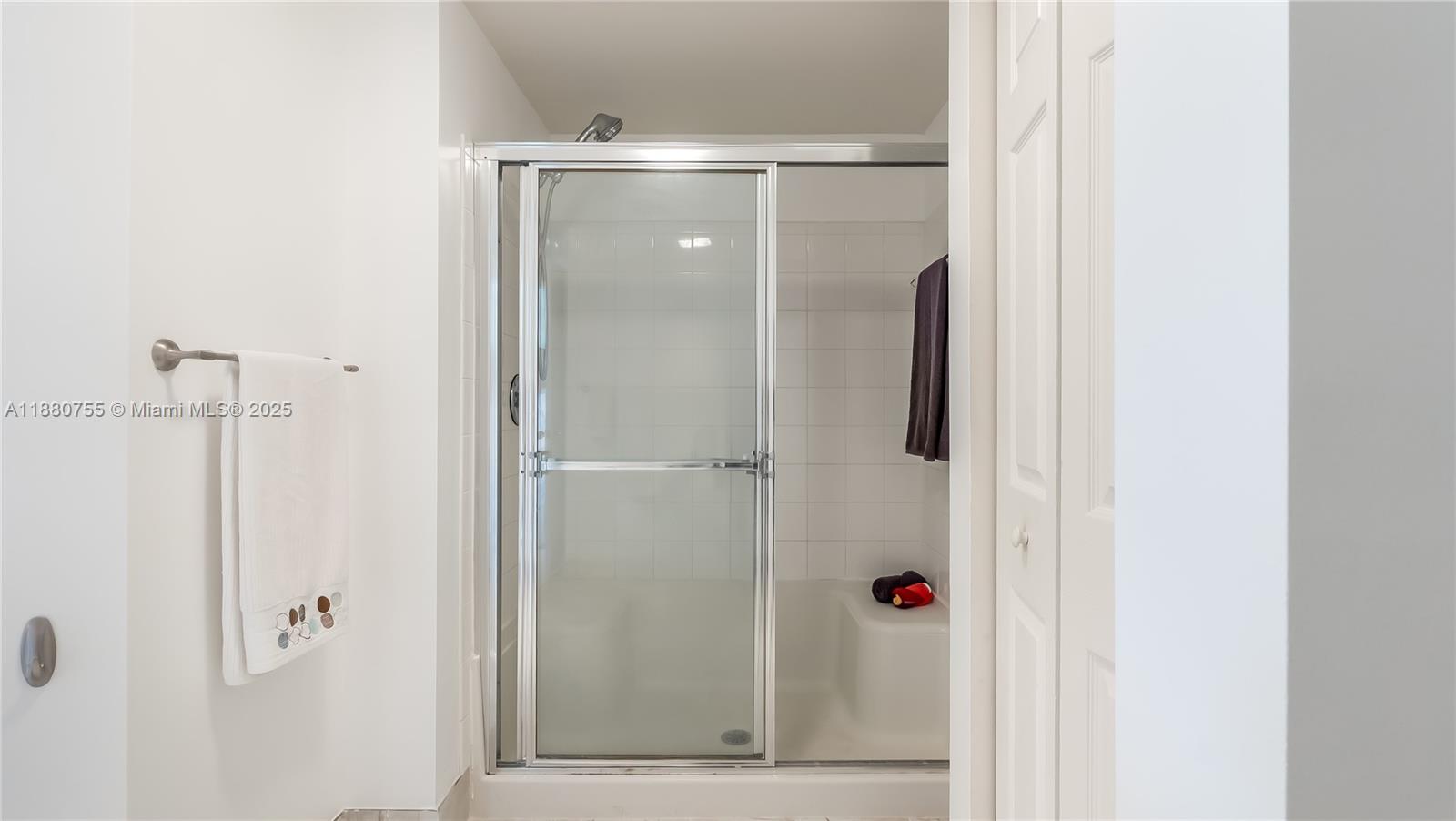 Photo of 17100 Bay Rd  #1603, Sunny Isles Beach, Florida, 33160 - Double Stand Up Walk in Shower w/ Bench