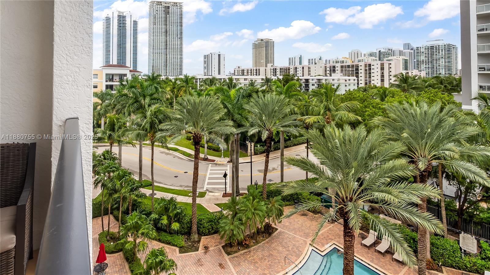 Photo of 17100 Bay Rd  #1603, Sunny Isles Beach, Florida, 33160 - Balcony City View