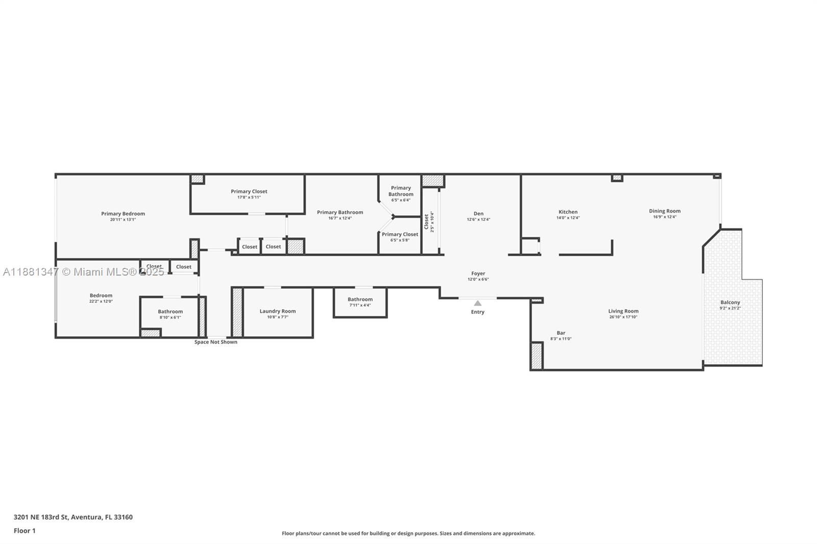 Photo of 3201 183rd St  #1405, Aventura, Florida, 33160 - 