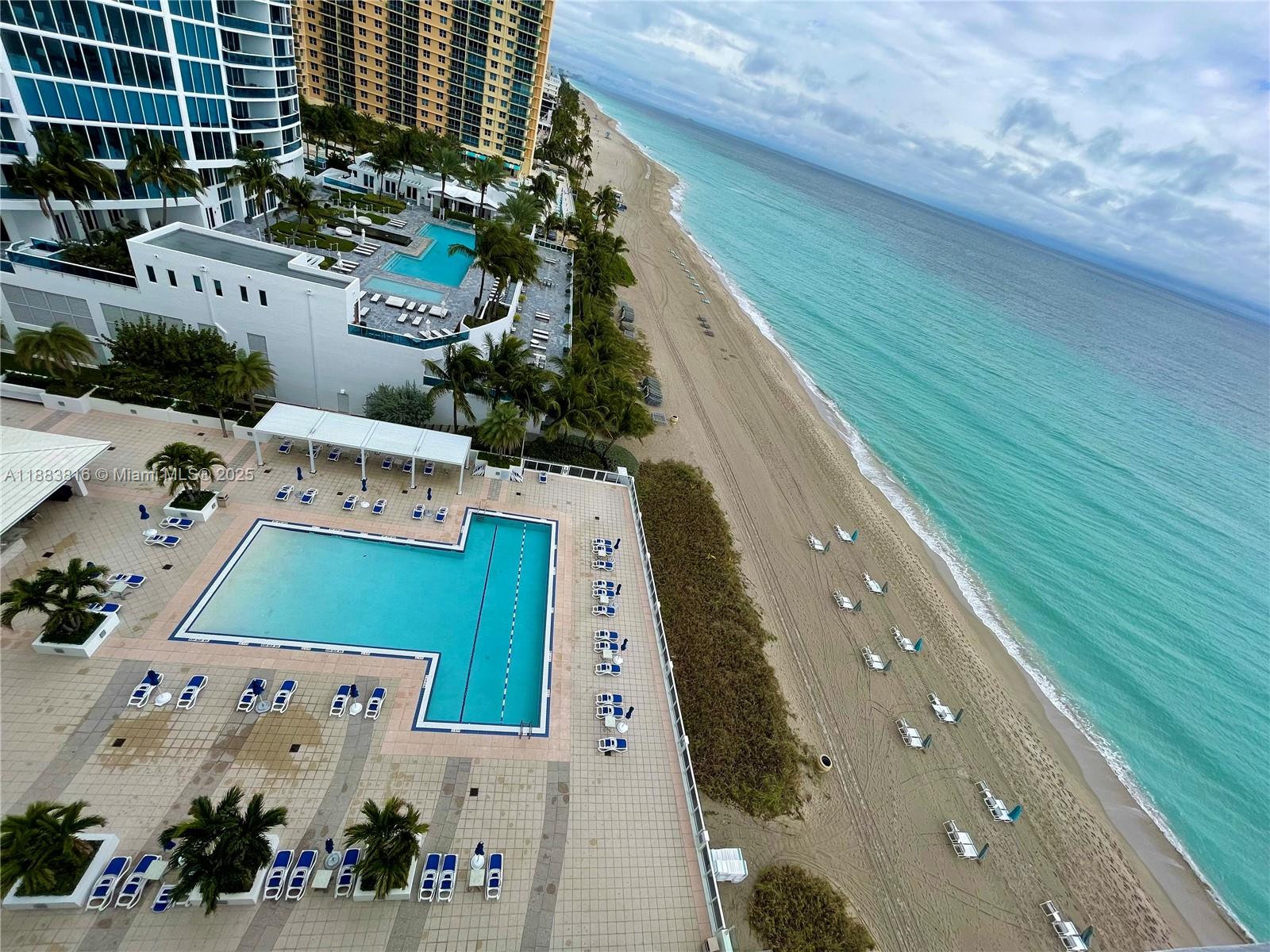 Photo of 2751 Ocean Dr  #1204S, Hollywood, Florida, 33019 - Pool View from the Balcony