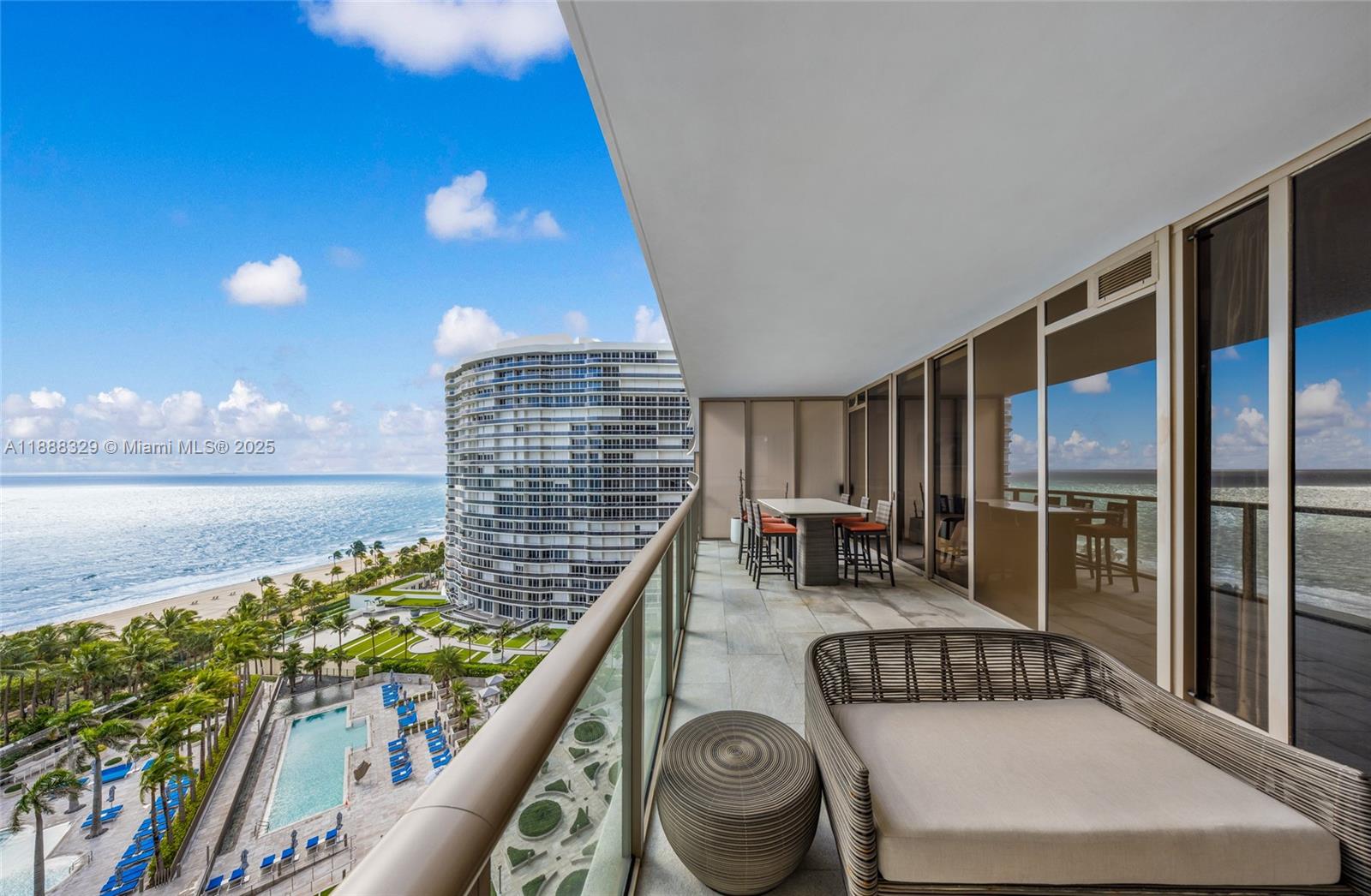 Photo of 9701 Collins Avenue  #1204 South, Bal Harbour, Florida, 33154 - Main terrace