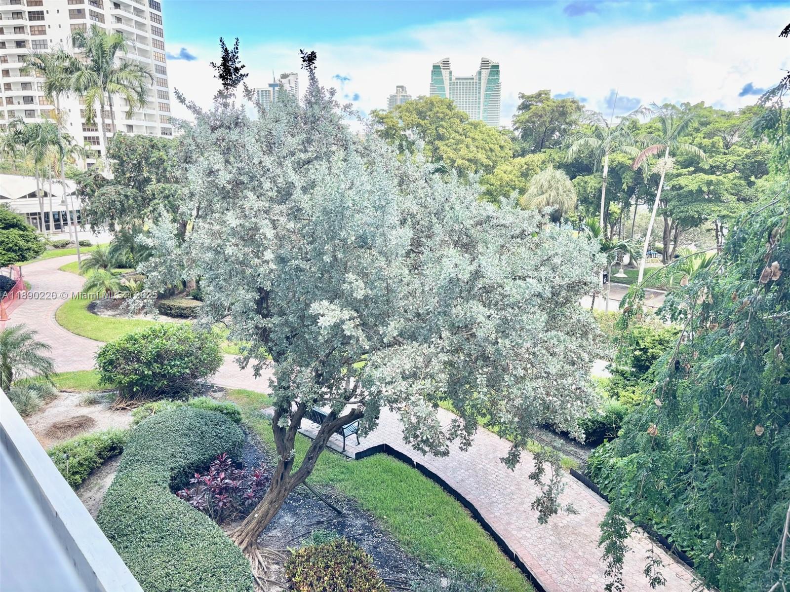 Photo of 500 Three Islands Blvd  #102, Hallandale Beach, Florida, 33009 - Balcony garden view