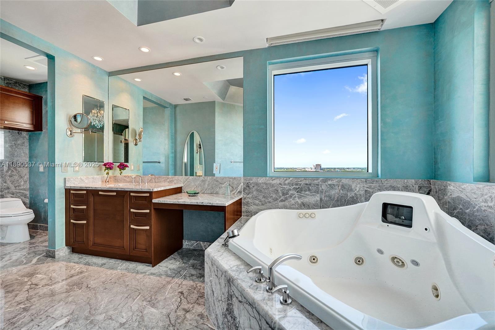 Photo of 16047 Collins Ave  #2101, Sunny Isles Beach, Florida, 33160 - Lots of natural light while taking a nice relaxing bath!