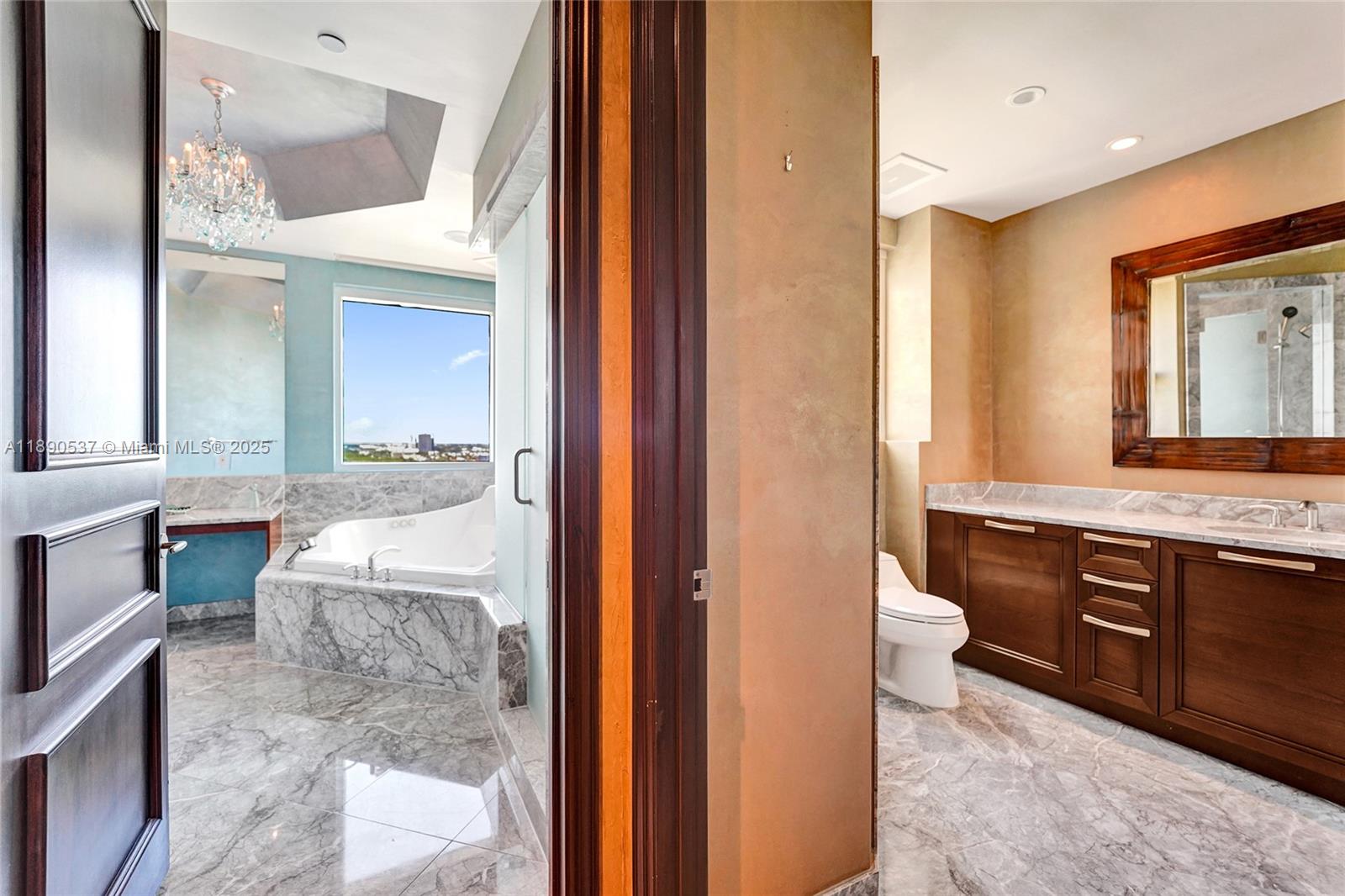Photo of 16047 Collins Ave  #2101, Sunny Isles Beach, Florida, 33160 - Primary bathroom with spa tub