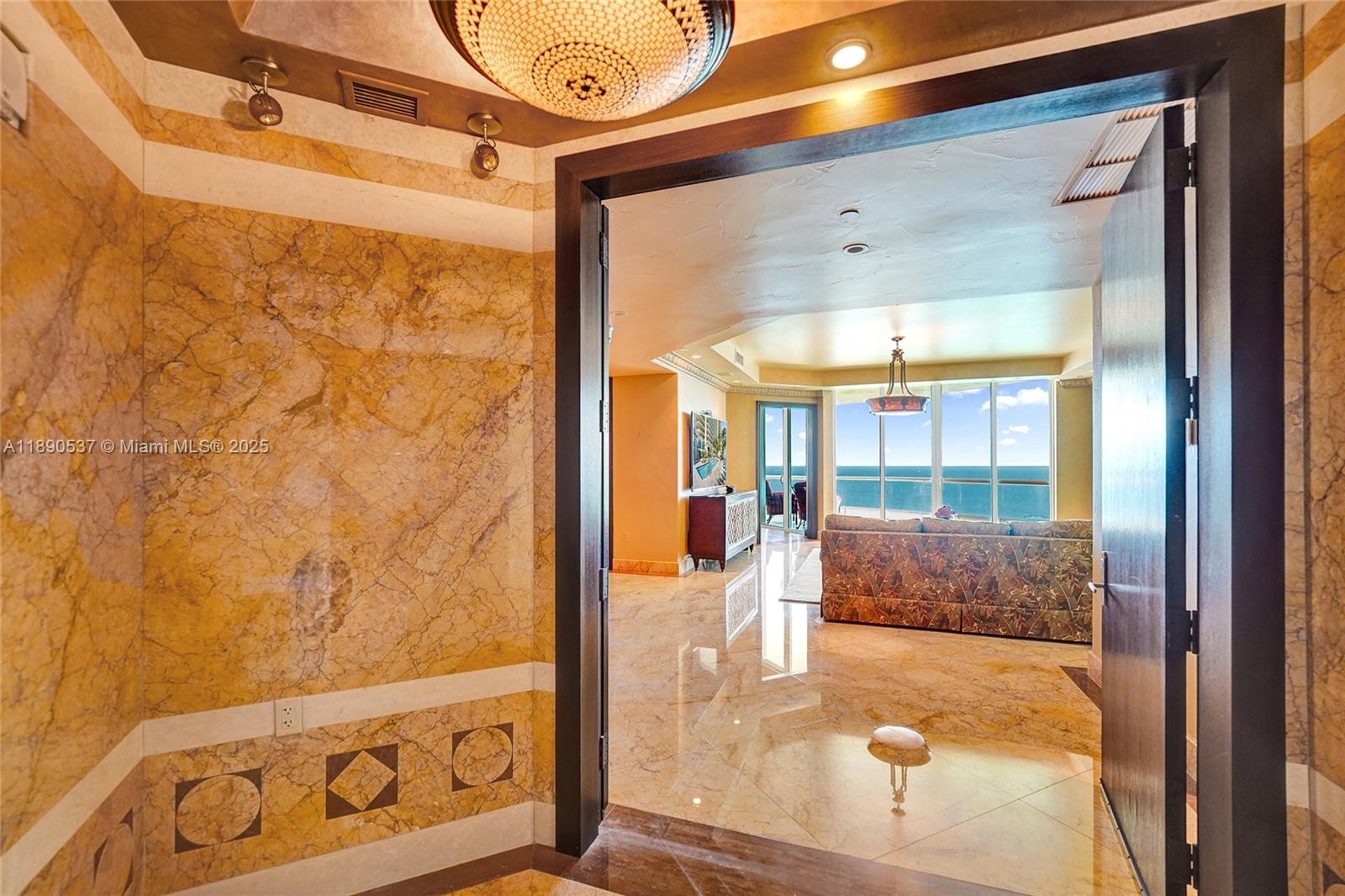 Photo of 16047 Collins Ave  #2101, Sunny Isles Beach, Florida, 33160 - Ocean view upon entry.....Wow! Picture perfect!
