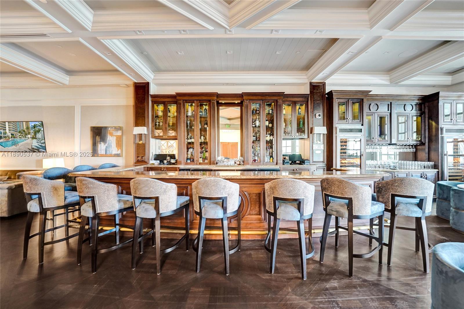 Photo of 16047 Collins Ave  #2101, Sunny Isles Beach, Florida, 33160 - Separate bar area next to the restaurant .  Great for socializing!