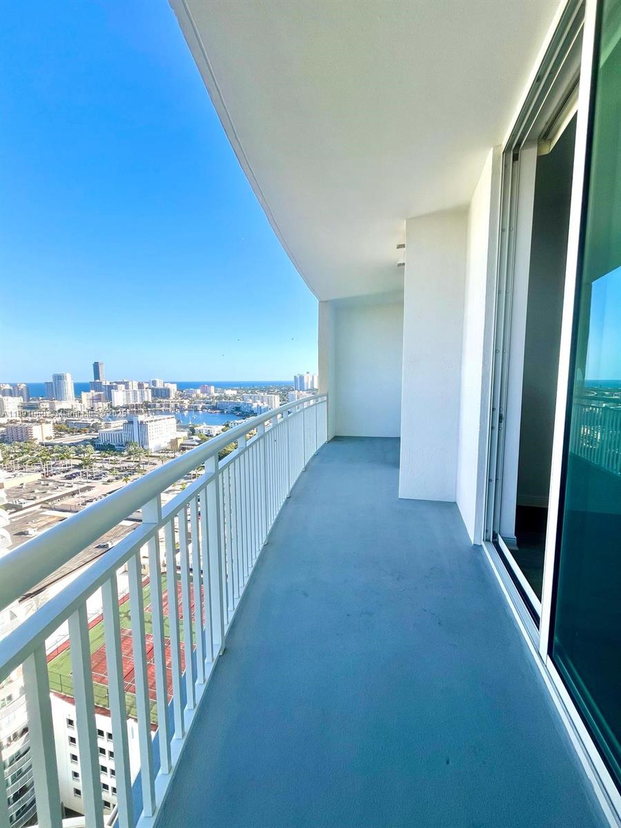 Photo of 1745 HALLANDALE BEACH BLVD  #2404W, Hallandale Beach, Florida, 33009 - LARGE BALCONY
